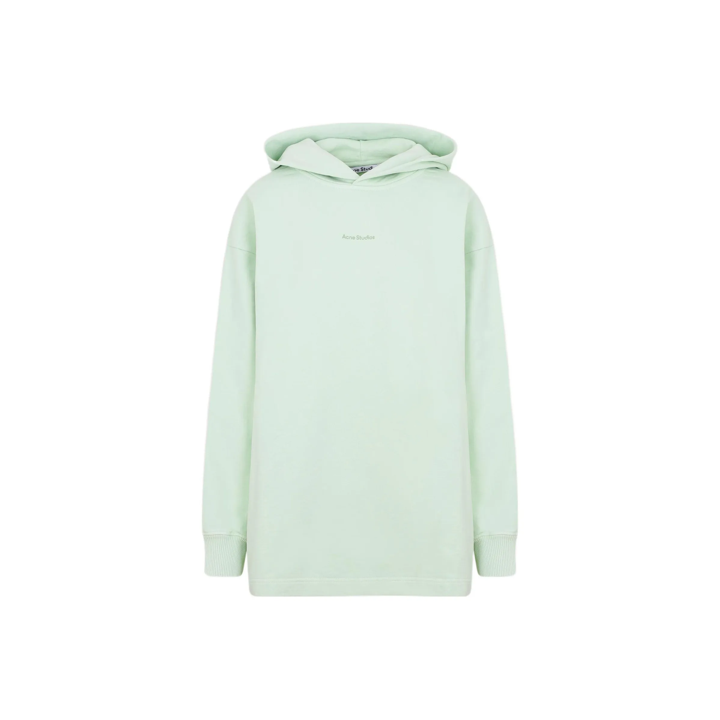 Acne Studios Stamped Logo Hoodied Sweatshirt Pastel Green