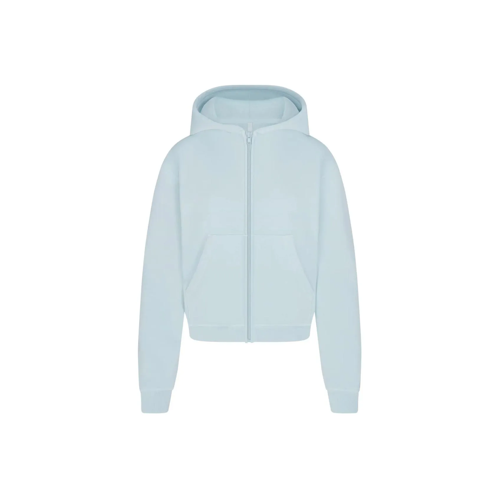 SKIMS SS24 Summer Collection FRENCH TERRY SHRUNKEN ZIP UP HOODIE Sweatshirt Women's OPAL/Opal