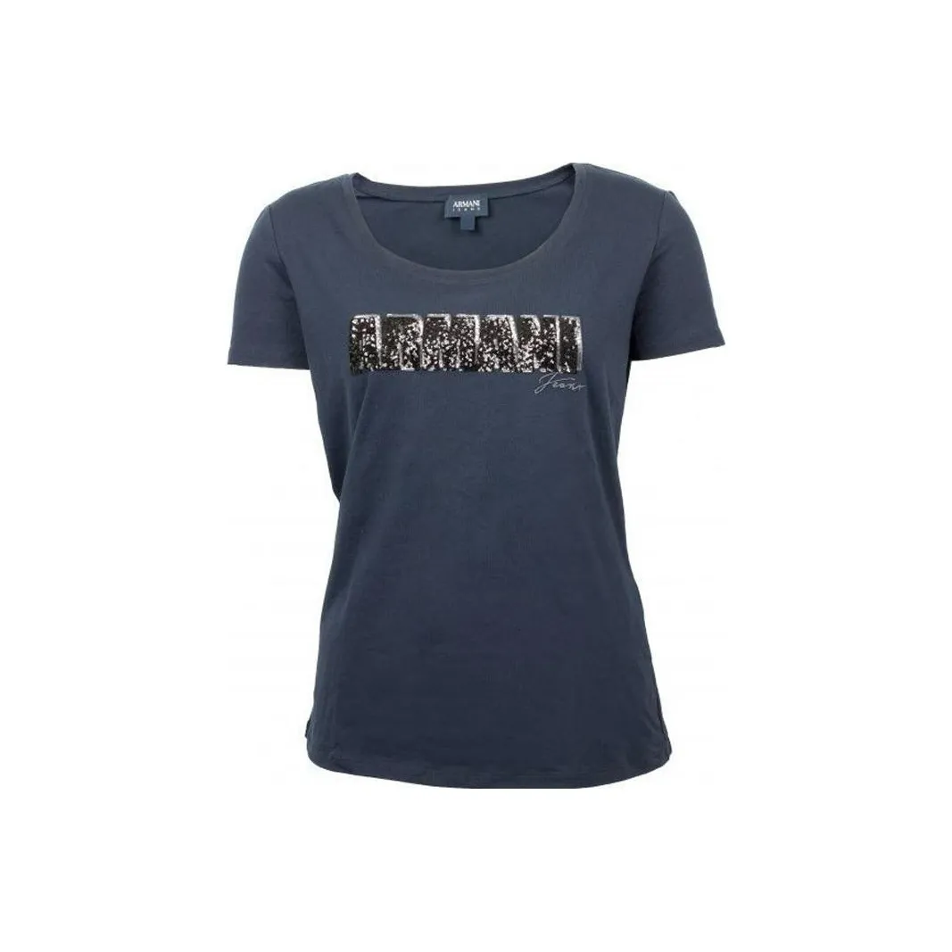 ARMANI JEANS T-Shirts Women's Marine Blue