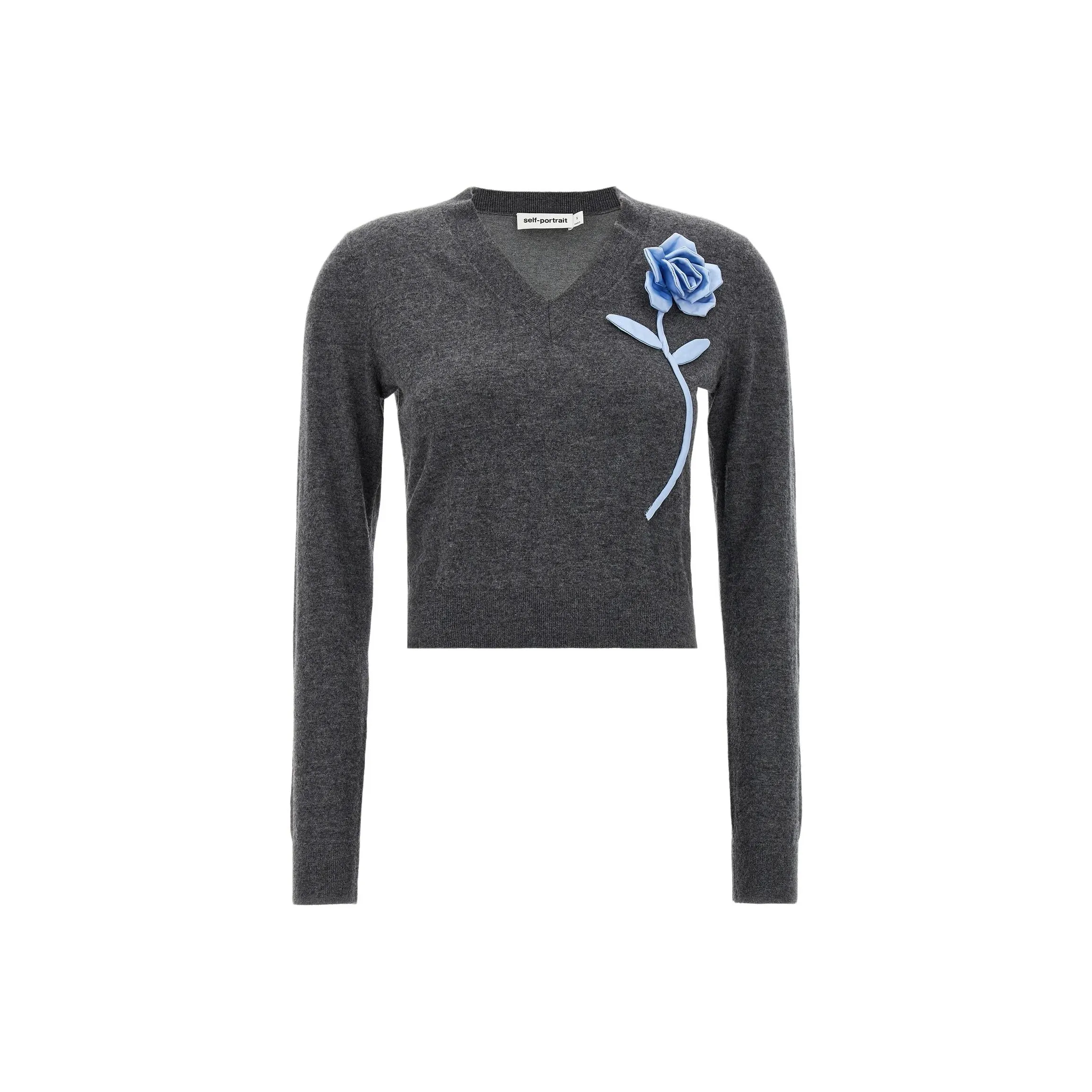 Self Portrait Sweater Women's Gray Self Portrait Свитер Женский Серый