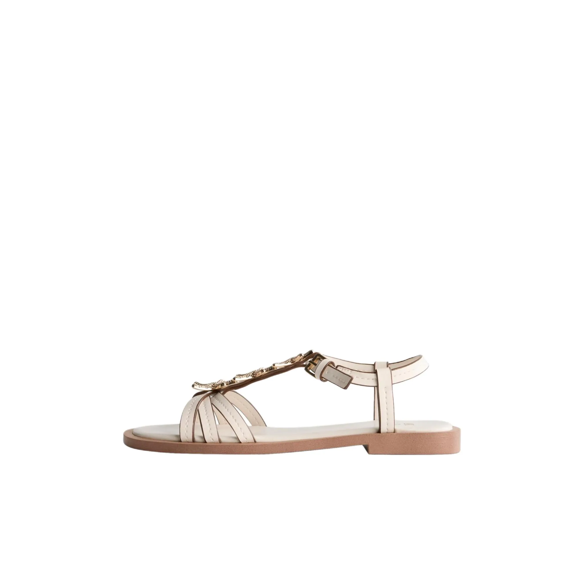 ZARA Противоскользящие Износостойкие Низкие Сандалии для Детей Светло-Бежево-Желтые