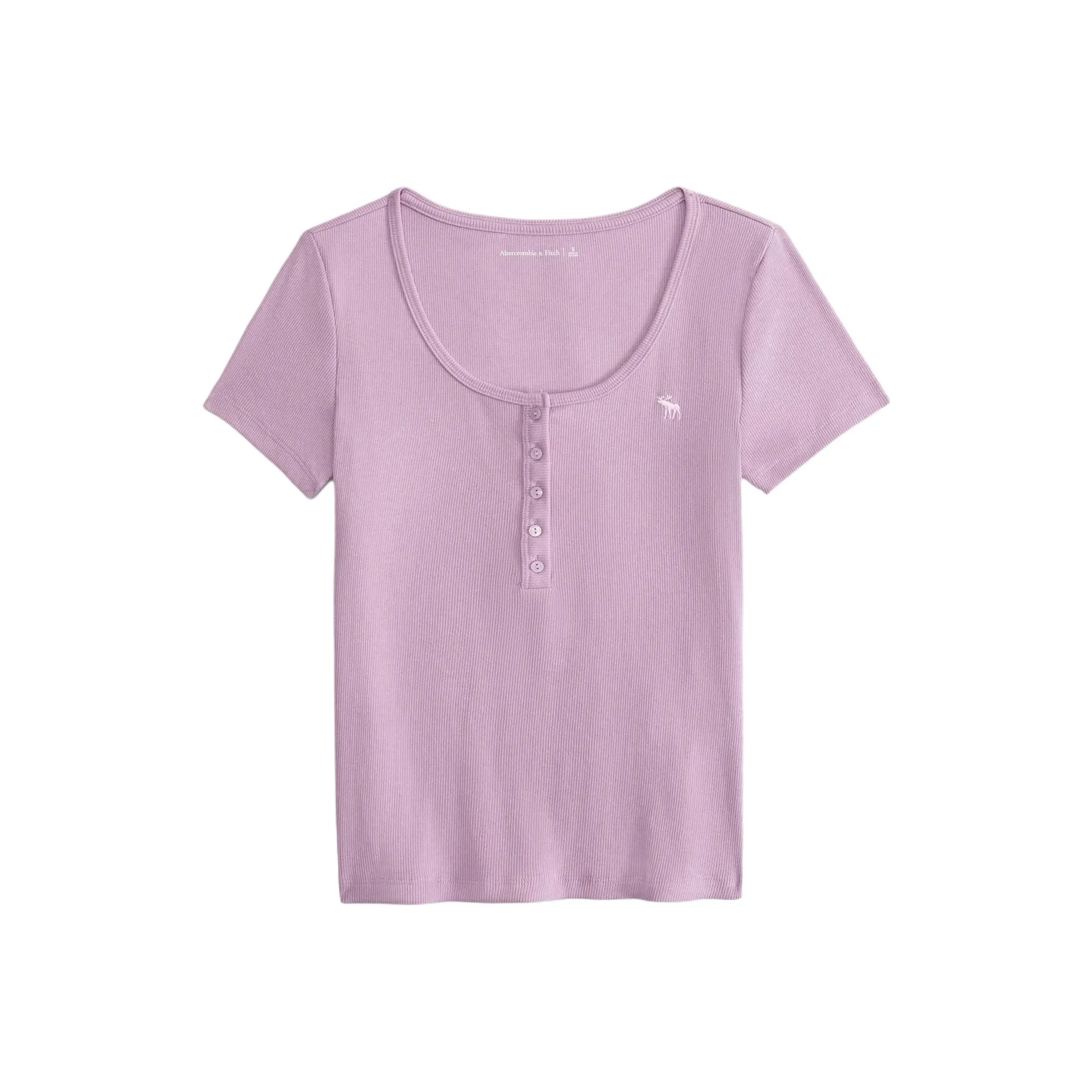 Abercrombie＆Fitch Regular T Shirt Women's Gray Pink