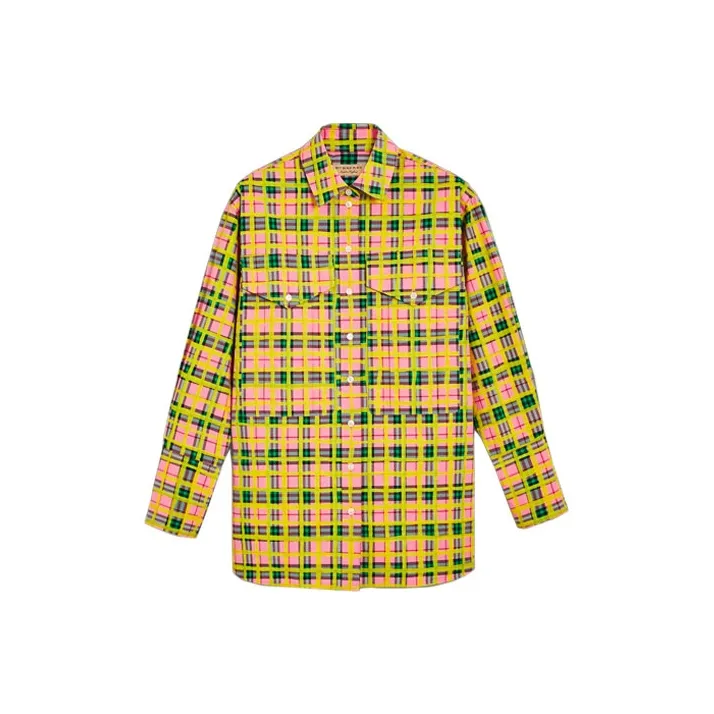 Burberry Рубашка Женская Яркая Кораллово-Розовая