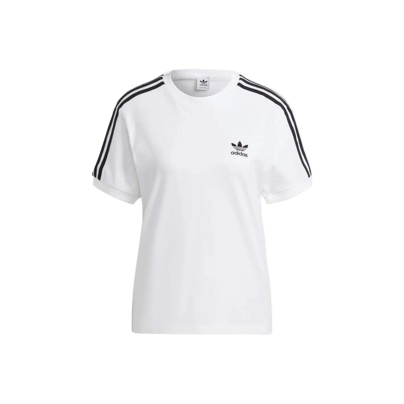 Adidas Originals Т-рубашка с рукавом-трубой женская белая