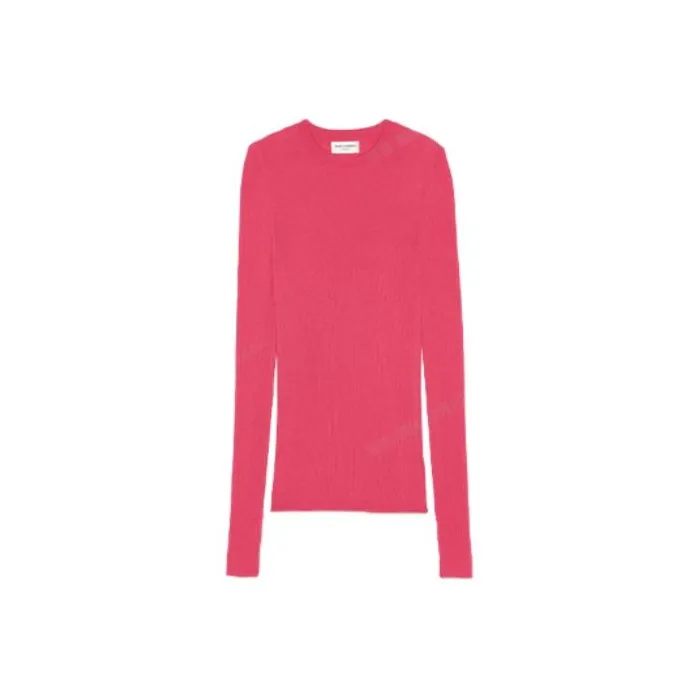 SAINT LAURENT FW21 Свитер Женский Фуксия