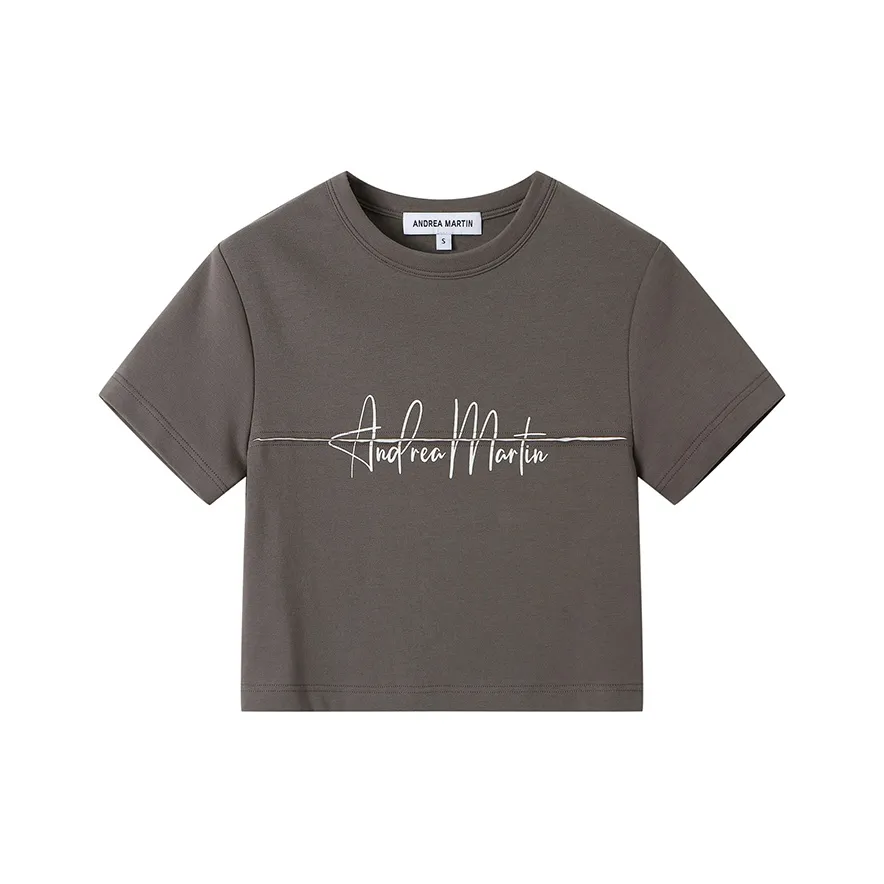 ANDREA MARTIN T-рубашка Женская Серого цвета