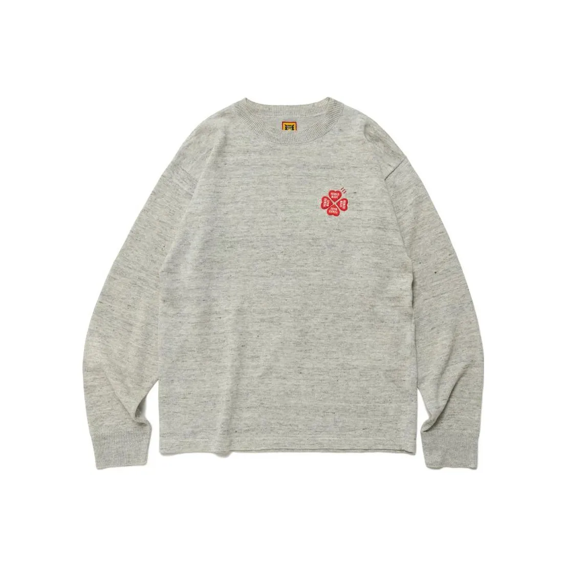 HUMAN MADE Linen Blend Knit Sweater Grey