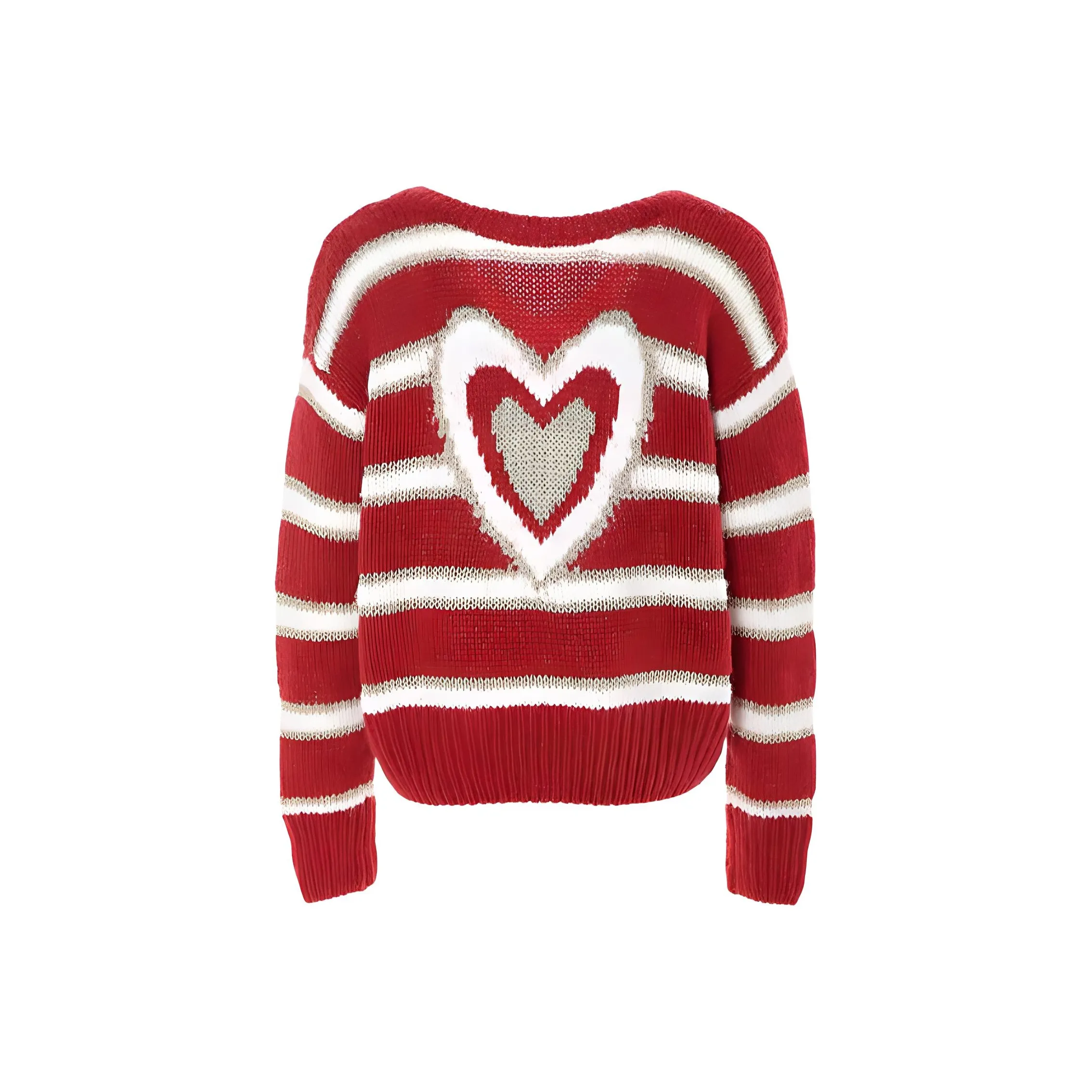 LIANCAN Свитер Женский Красный Белый