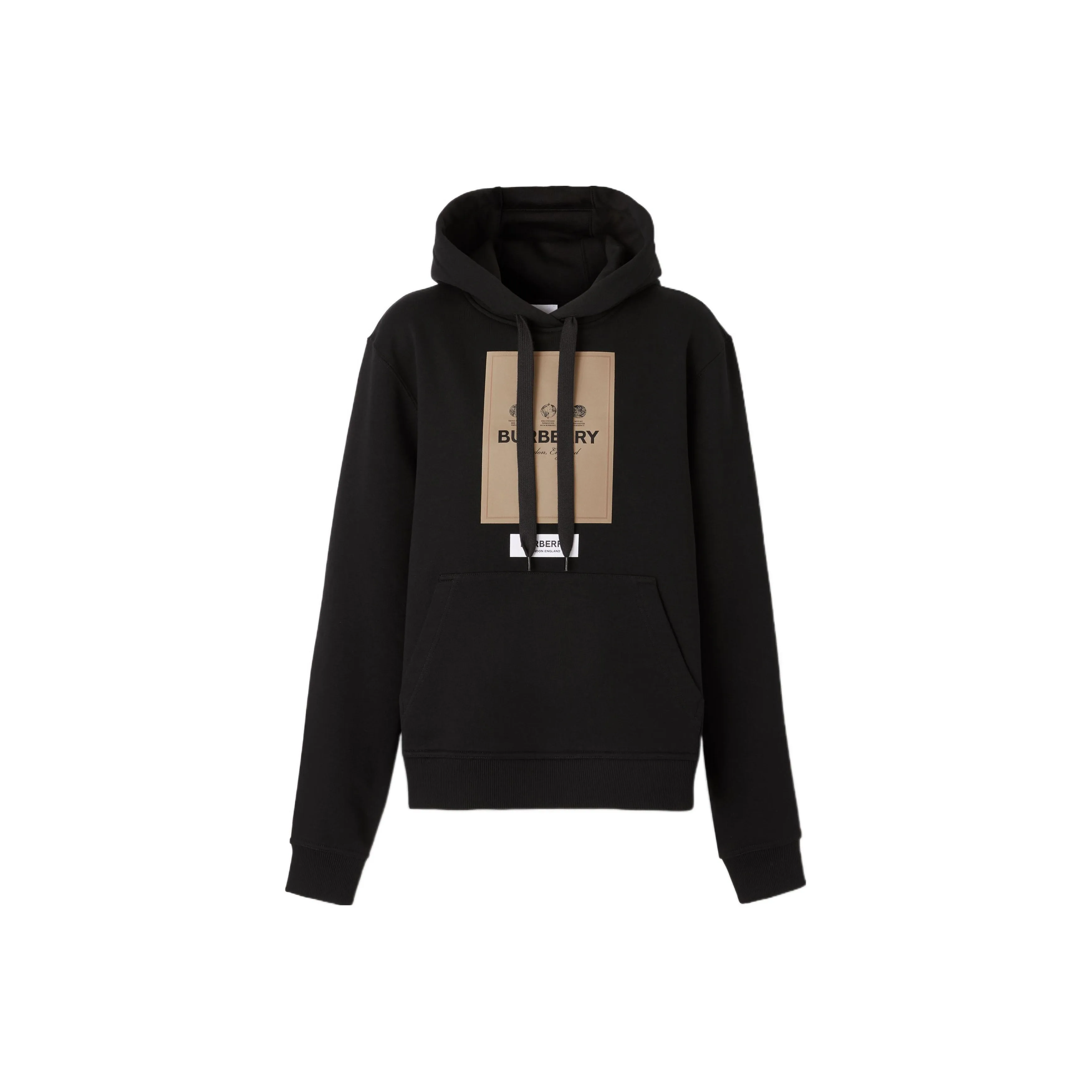 Burberry Women's Frontal Logo Organic Cotton Sweatshirt Black