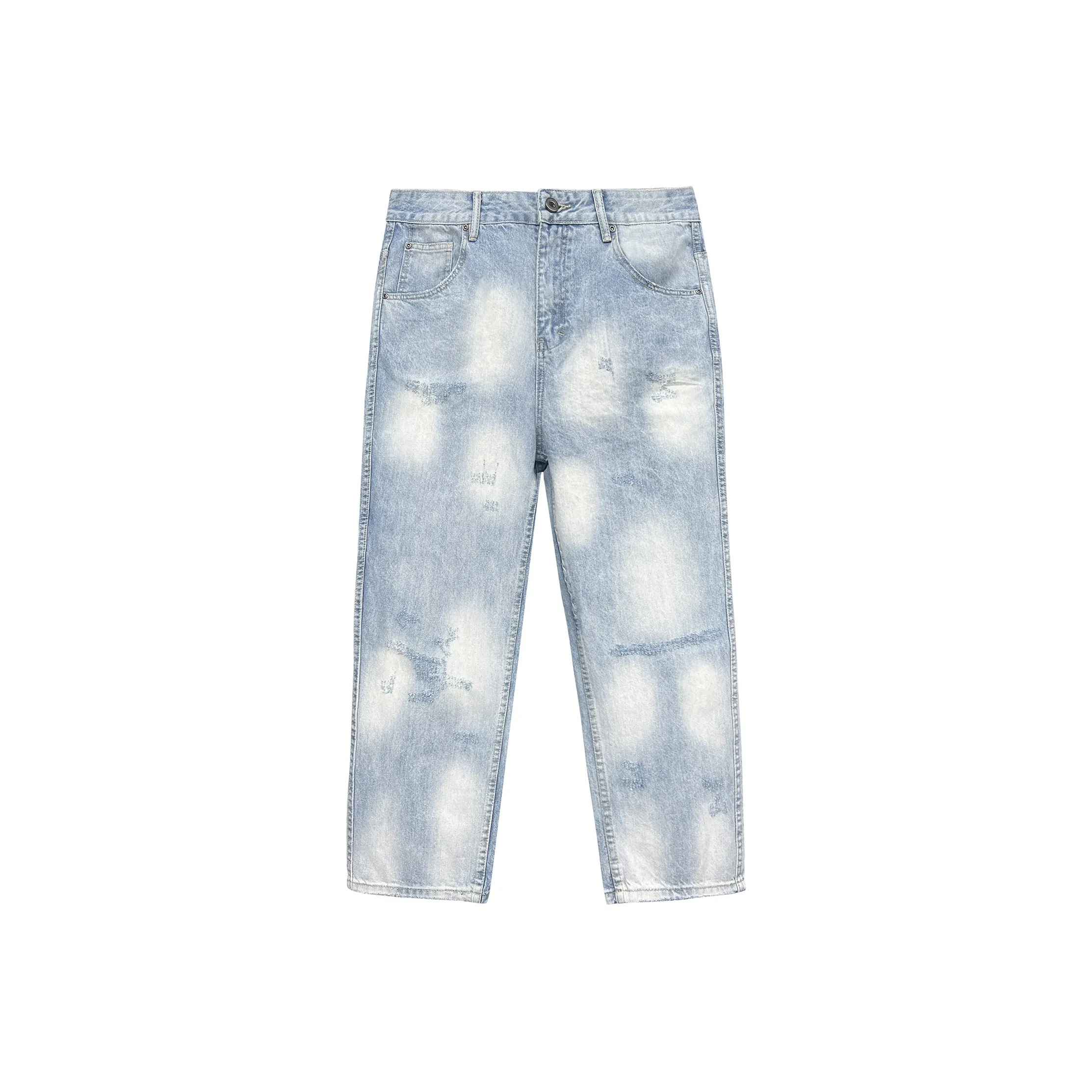 FAR BACK Джинсы Унисекс Выстиранный Синий