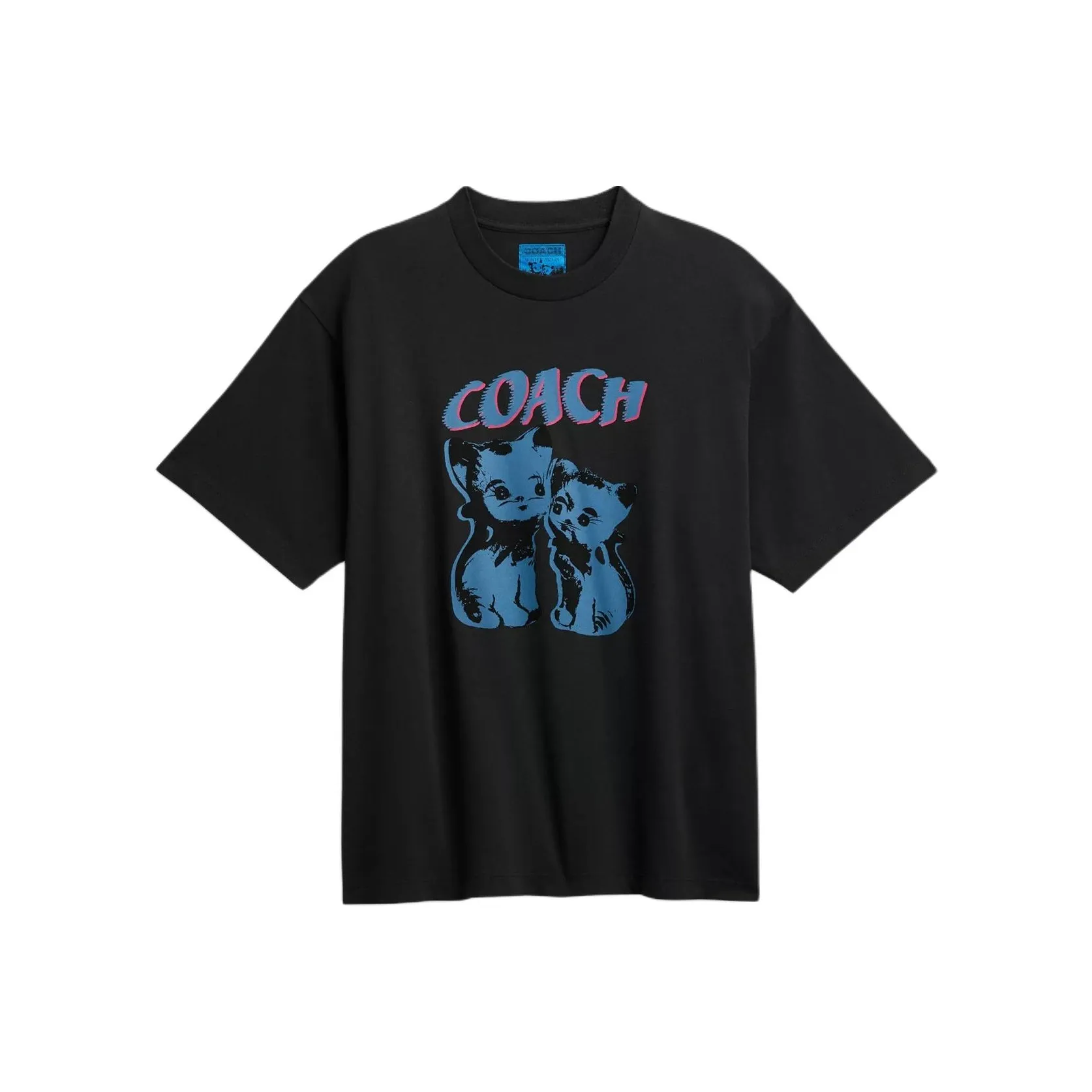 COACH SS24 Drop Shoulder Sleeve T-Shirt Women's Black
