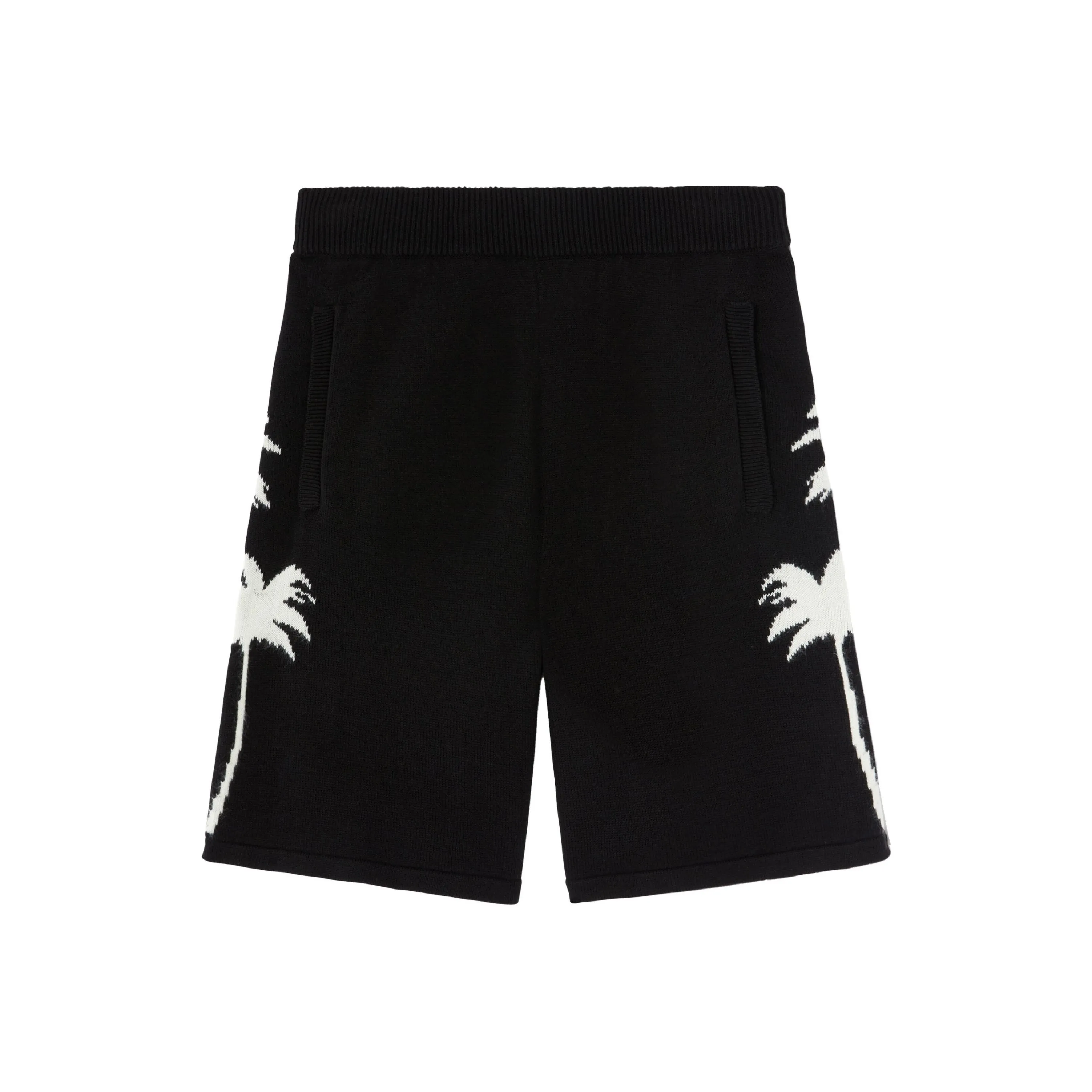 PALM ANGELS Palm Tree Intarsia Elastic Waist Knitted Shorts