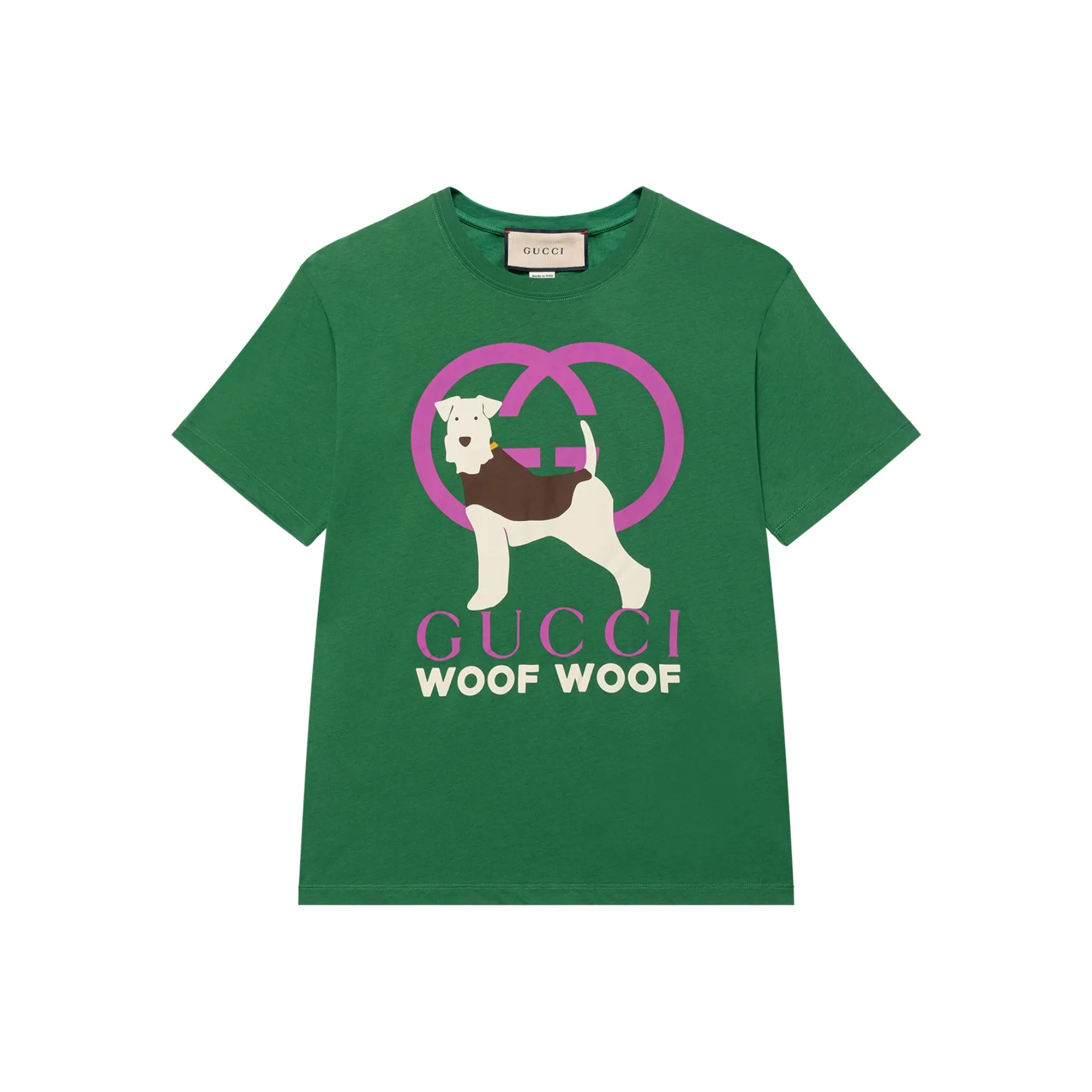 GUCCI Drop Shoulder Sleeve T Shirt Women's Green
