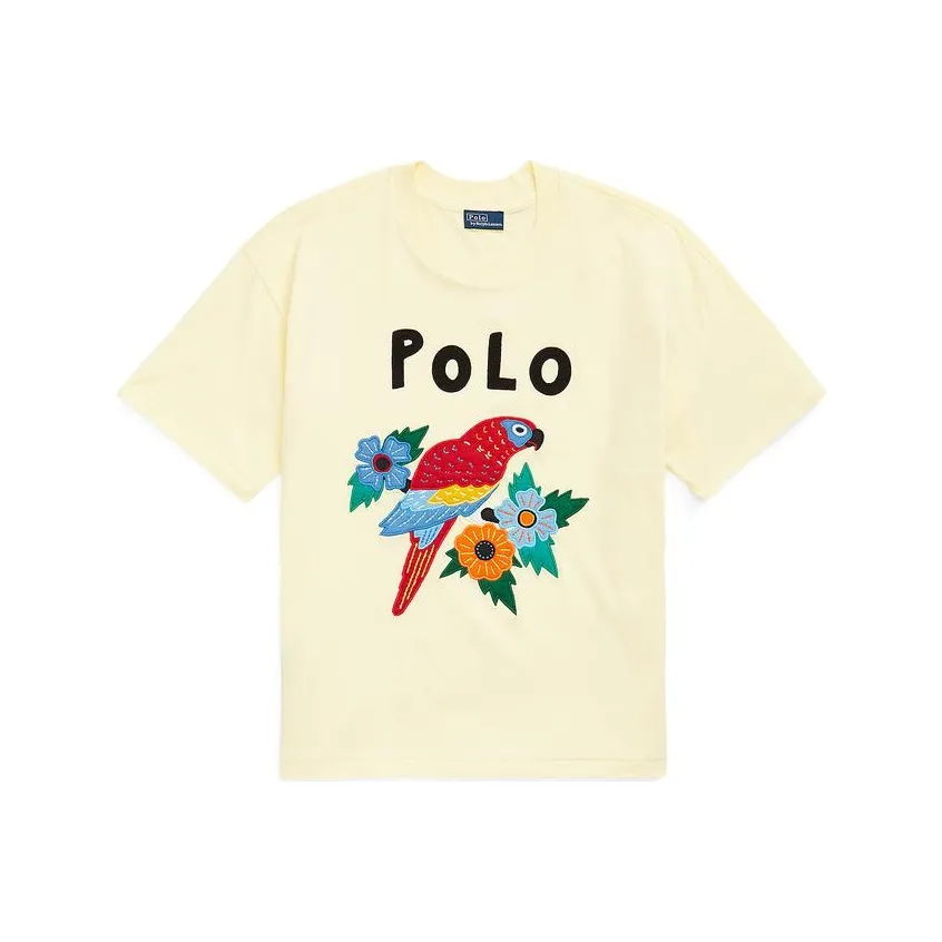 Polo Ralph Lauren Т-рубашка с оборванным плечом женская желтая