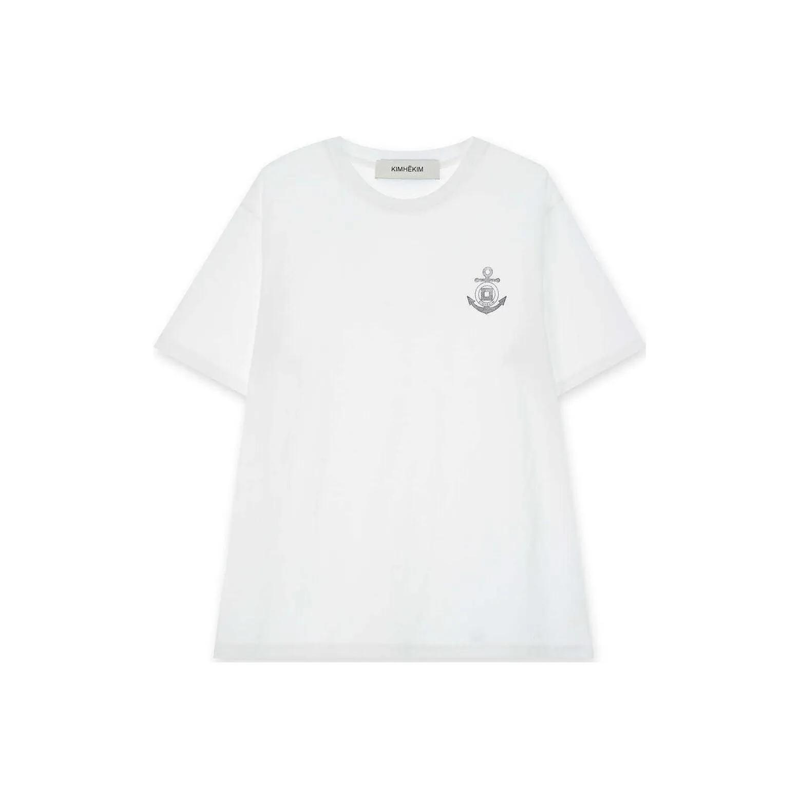 KIMHEKIM SS24 ANCHOR STAMPED Хлопок T Рубашка T Рубашка Женская Белый Белый