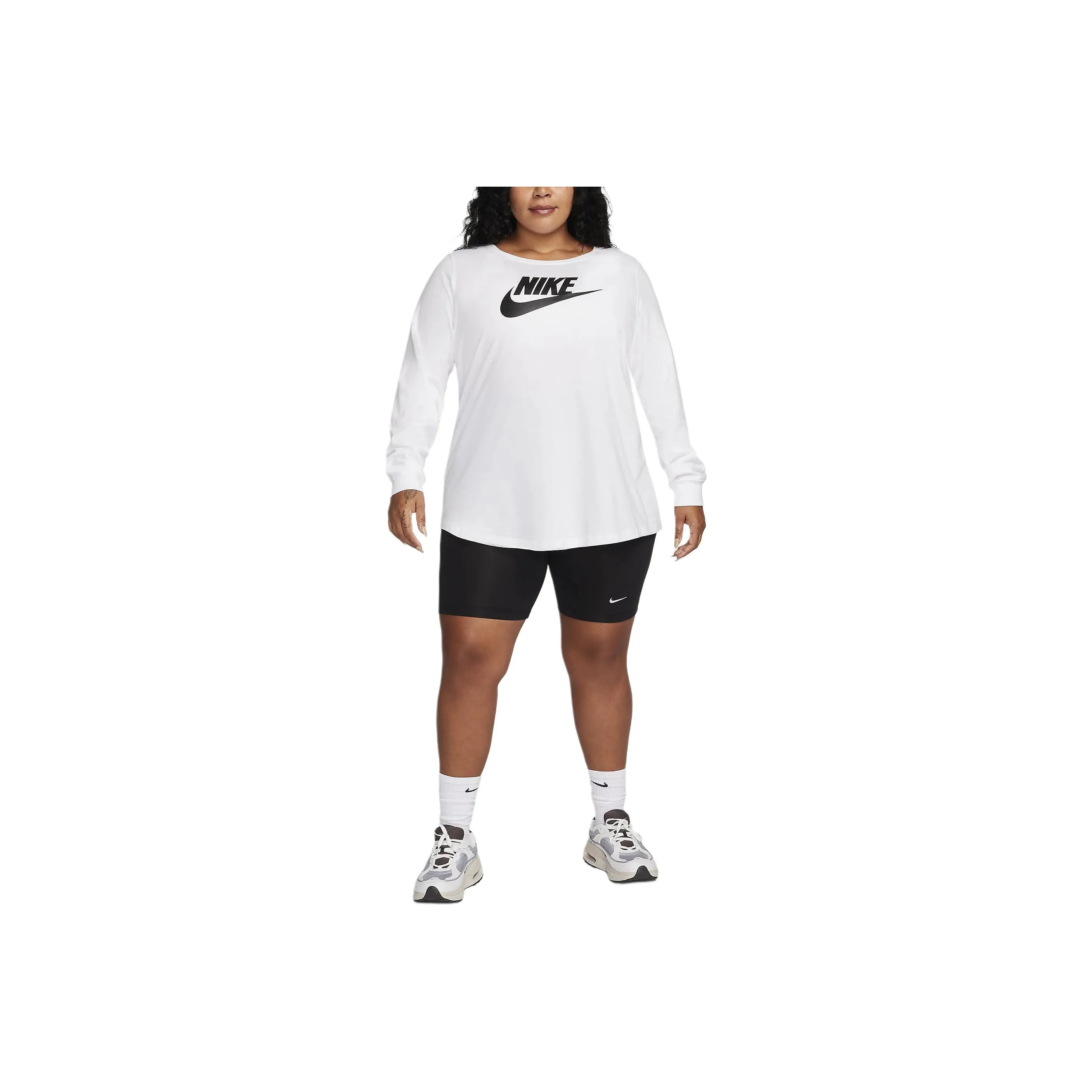 Nike Sportswear Club Women's Long Sleeve T Shirt Plus Size