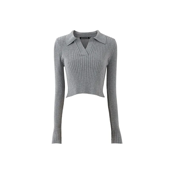 SOON FLOWER Crop Top Женский Серый