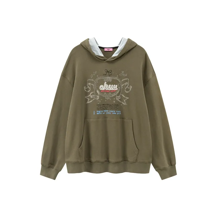 CHUU Толстовка Женская Горчично-зеленая