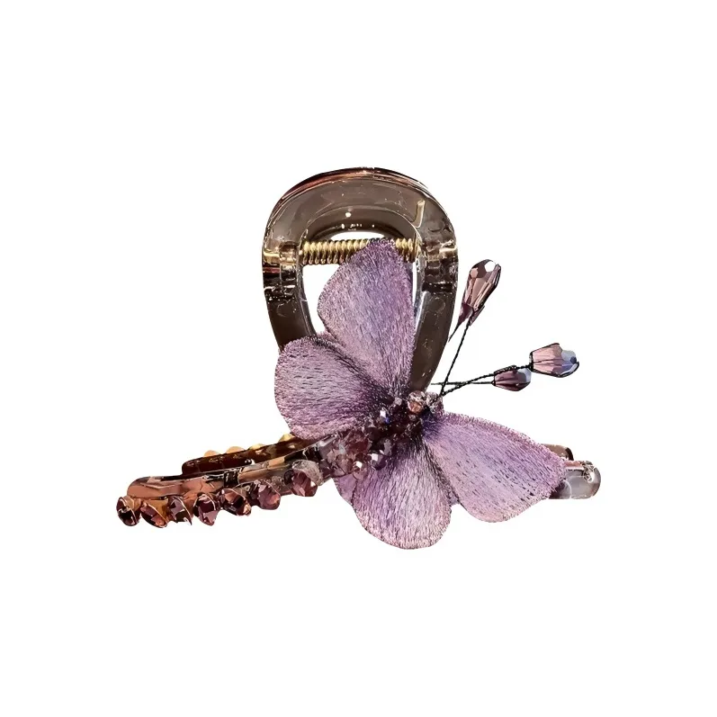 Danqin Заколки для волос из смолы стразов женские