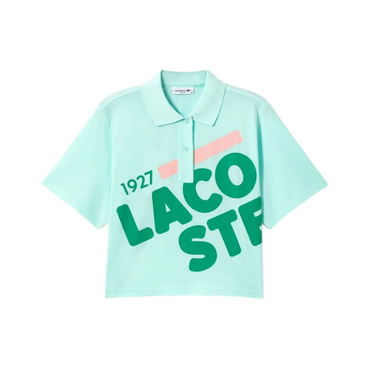 Поло LACOSTE Collaboration Женское Озерно-голубой