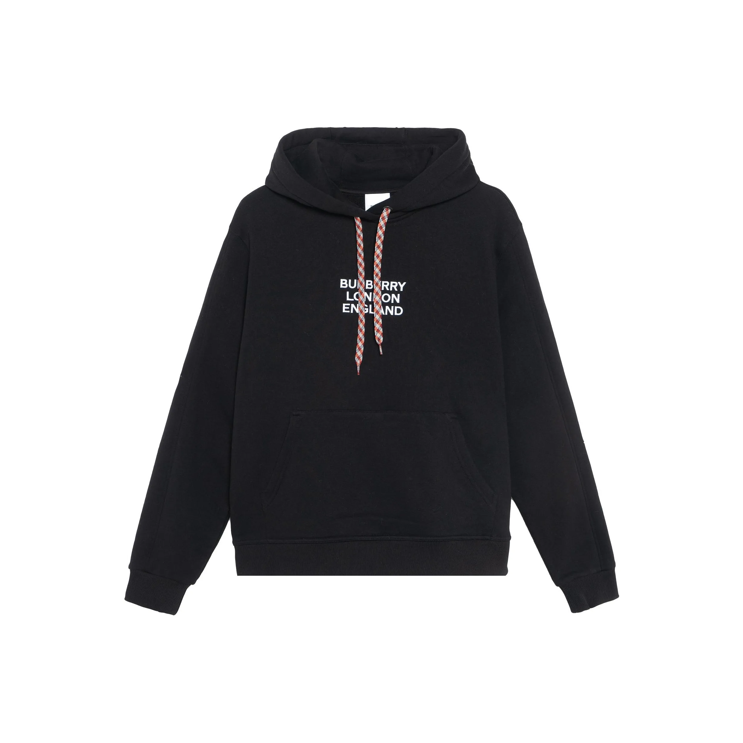 Burberry Women's Embroidered Logo Oversized Hoodie Black