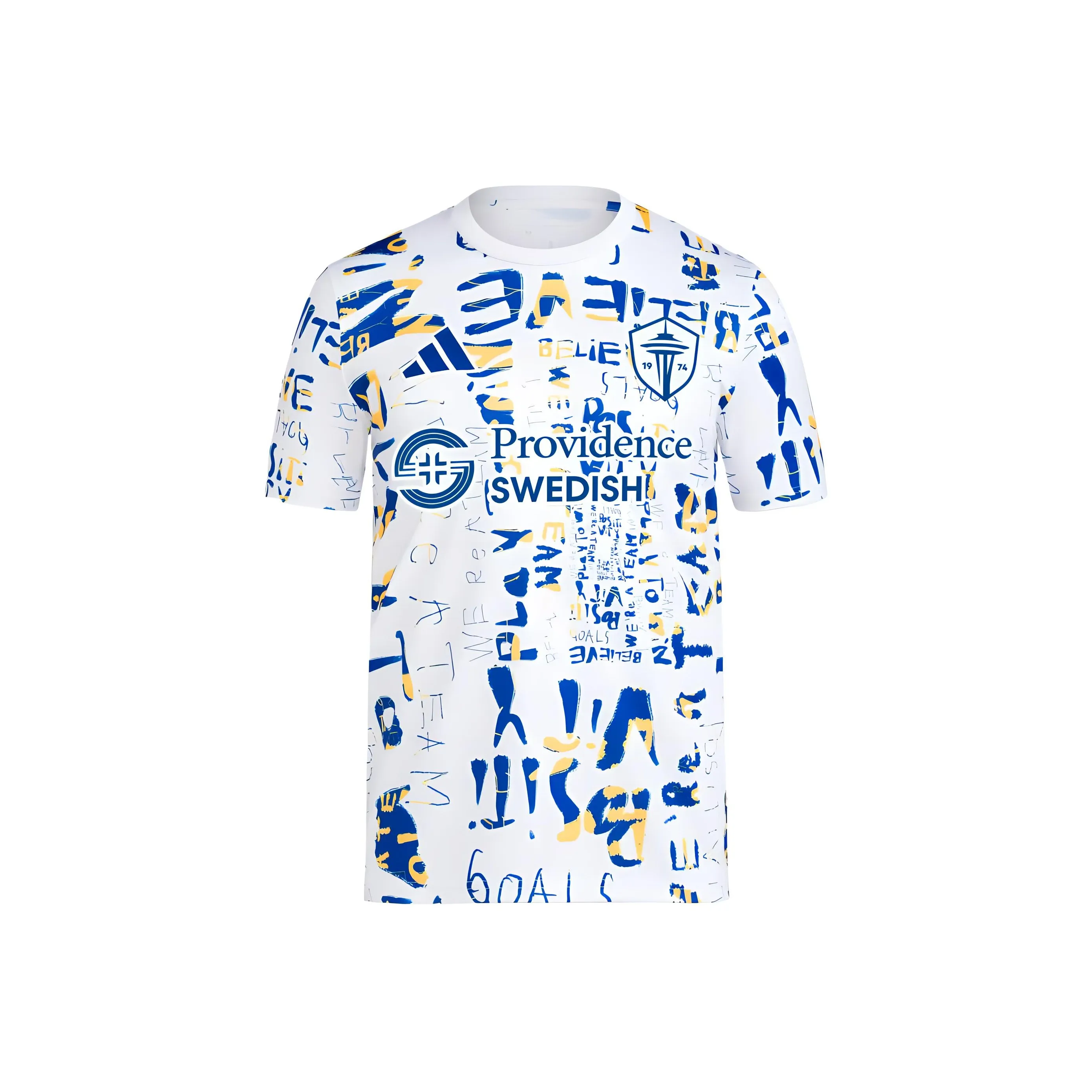 Adidas Free Shipping With AdiClub Seattle Sounders Fc Mls Kick Childhood Cancer Pre Match Jersey