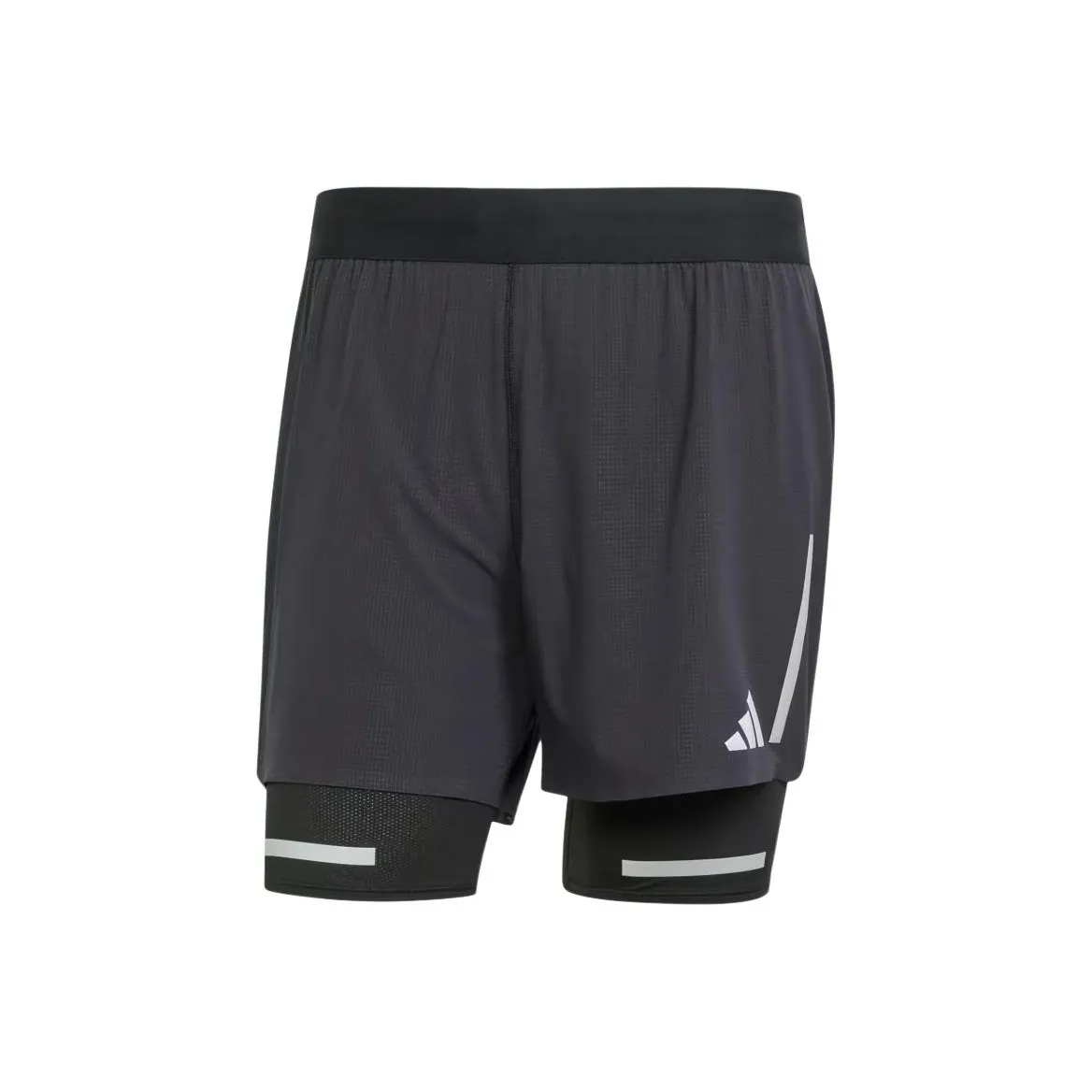 Adidas Ultimate Бег Светоотражающие 2-в-1 Шорты Повседневные Мужские Черные