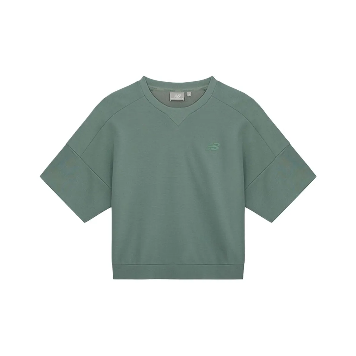 New Balance совместная брендированная футболка с рукавом-танк женская армейский зеленый