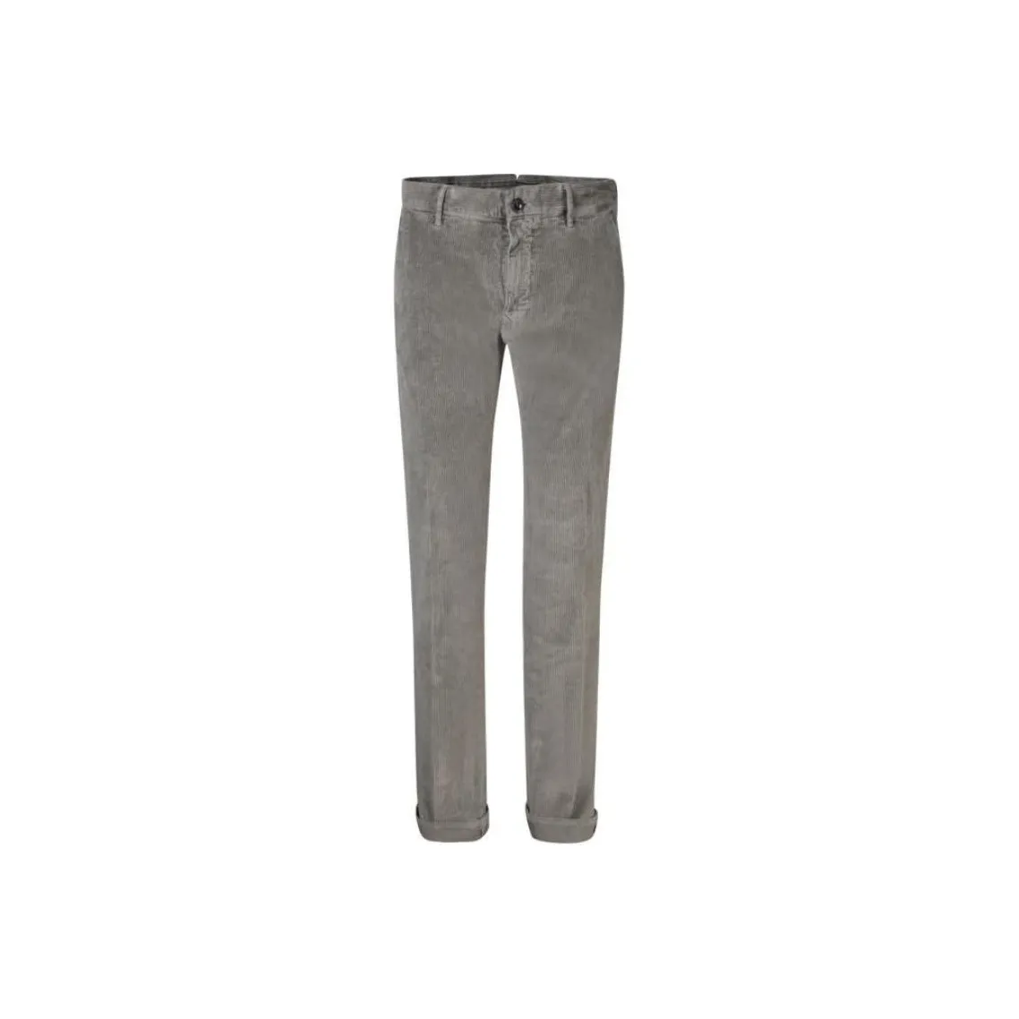 INCOTEX Logo embroidered Corduroy Tapered Trousers