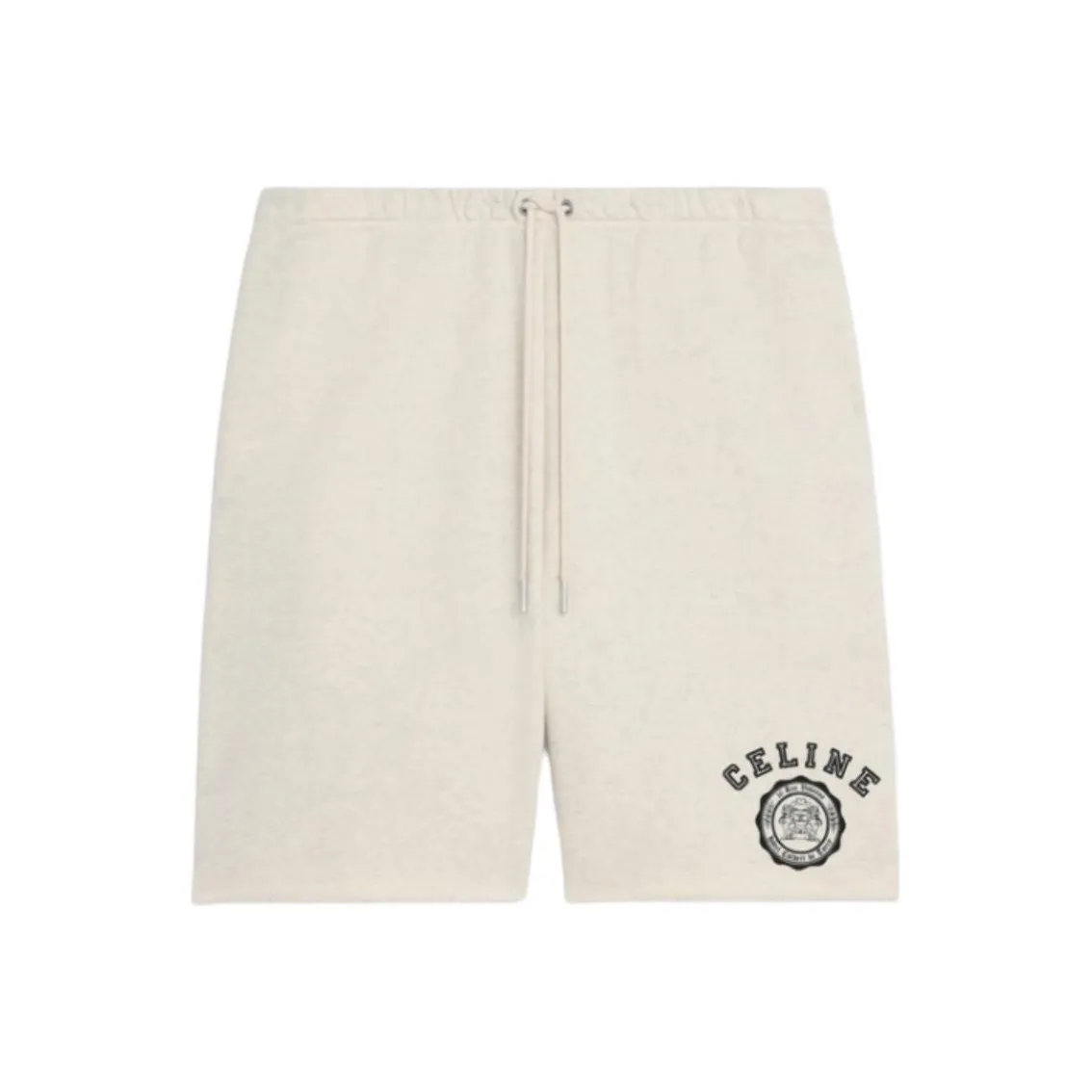 CELINE Blason Loose Shorts In Cotton Fleece
