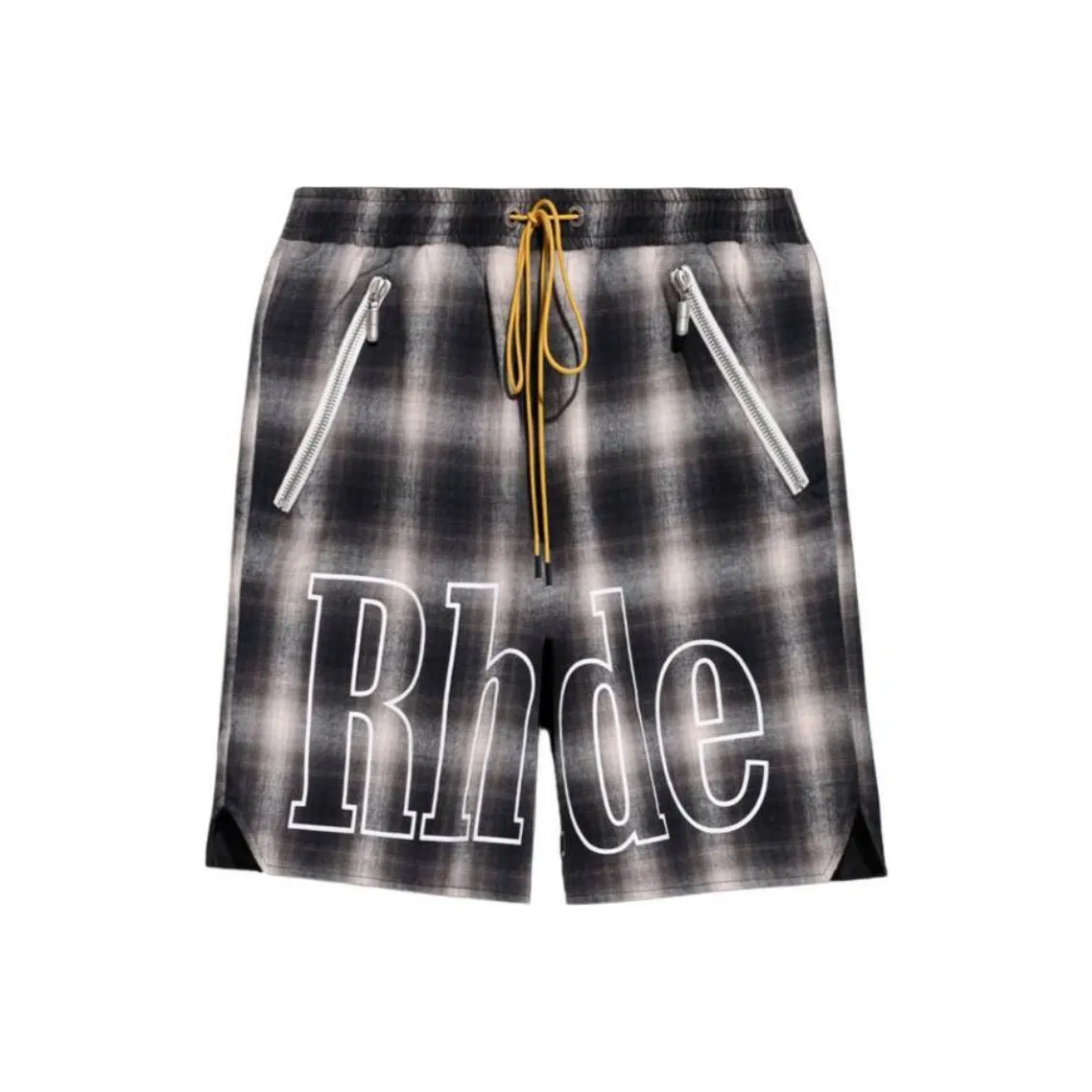 RHUDE Plaid Logo Shorts