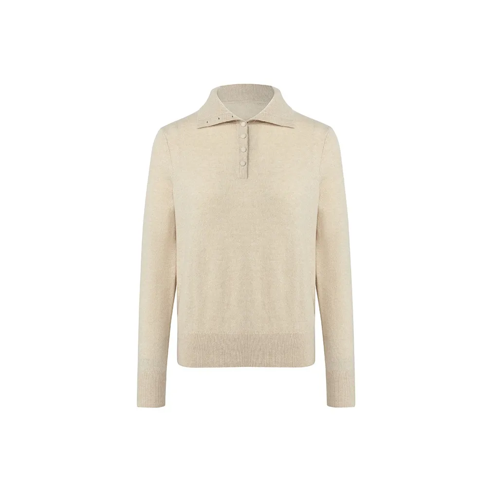 GOELIA 32H Экрю Цветочный Абрикос Женские Свитера