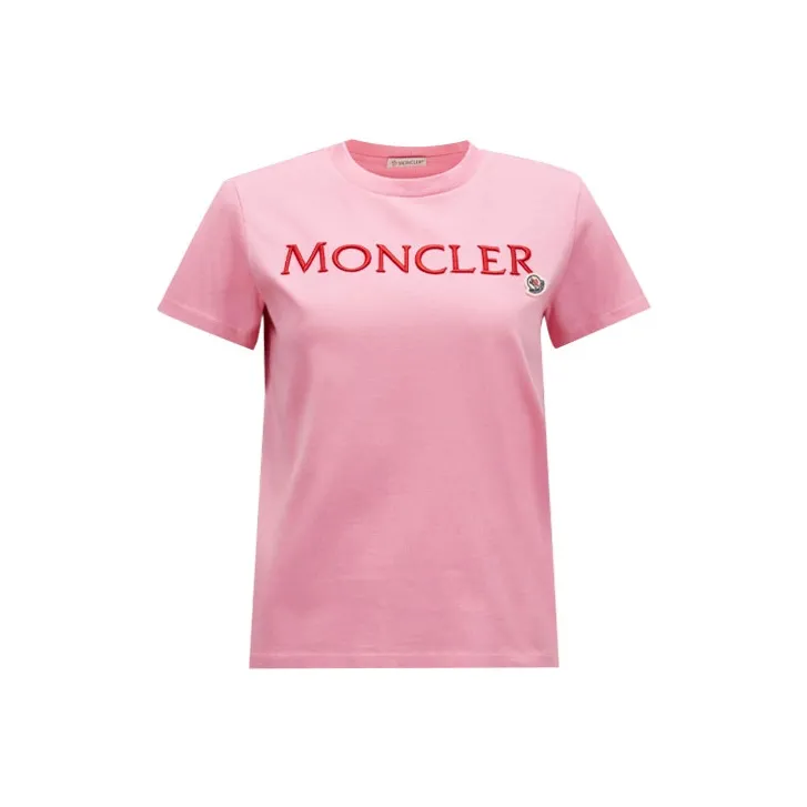Moncler Enfant Logo Embroidered Crewneck T Shirt