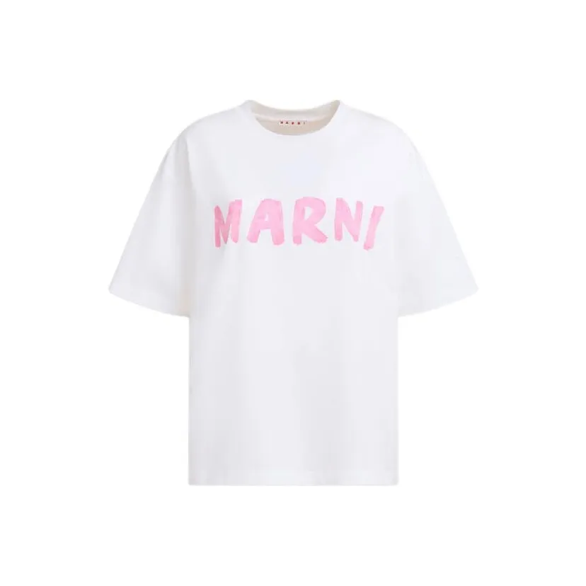 MARNI Logo print Cotton T shirt