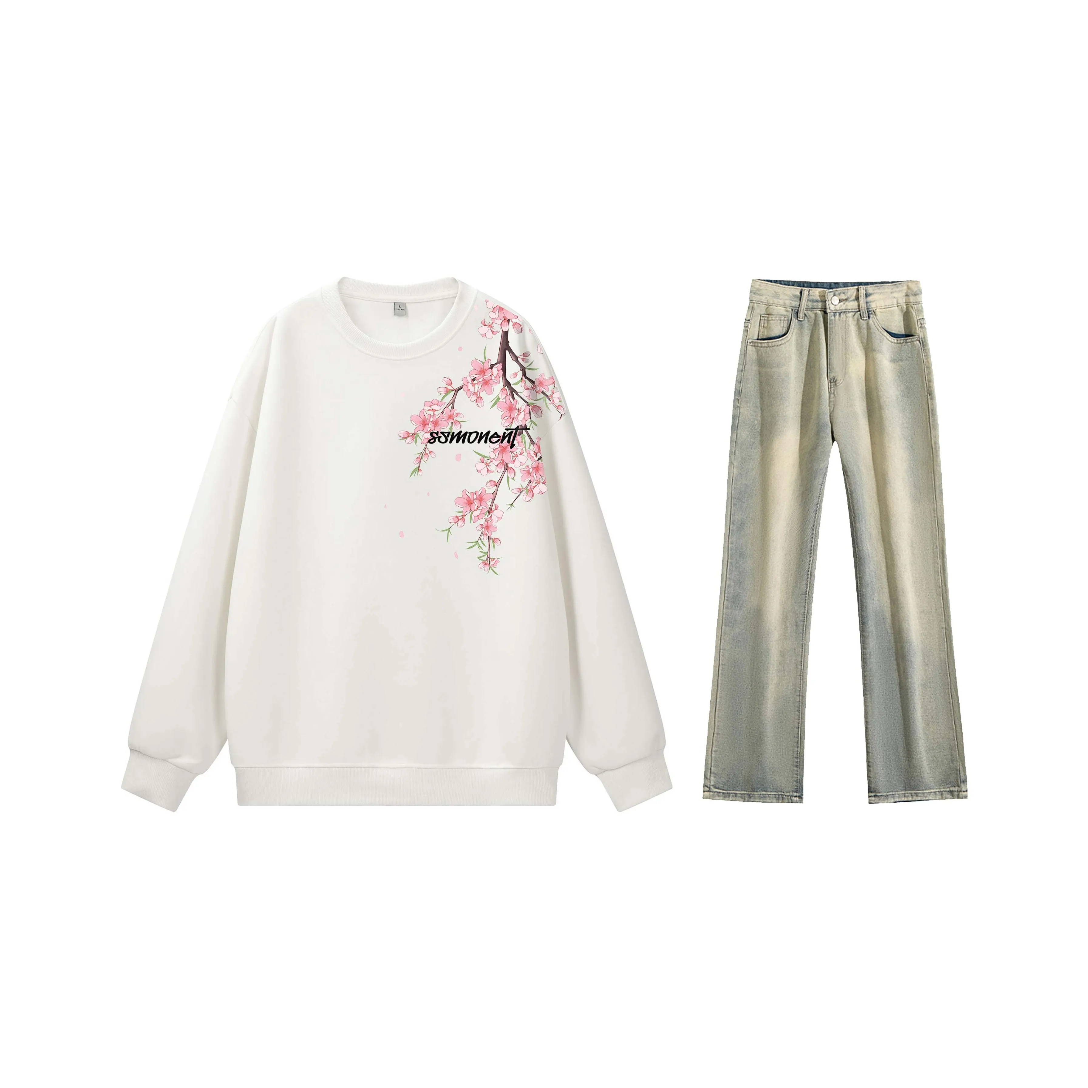 SUNSETMONENT Sweatshirt Set Unisex