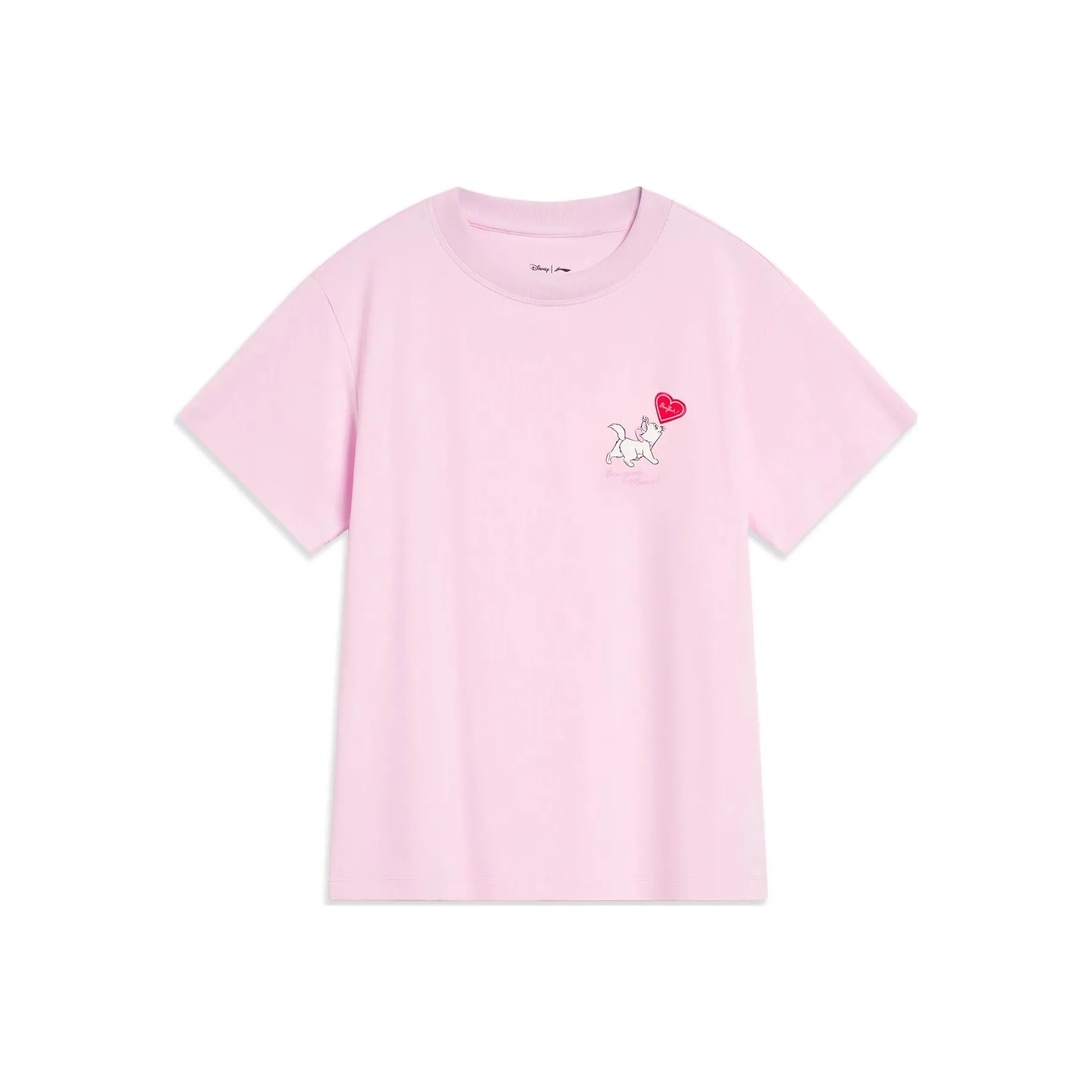 LiNing x Disney Sports Trend Series T Shirt Women's Cherry Blossom Pink