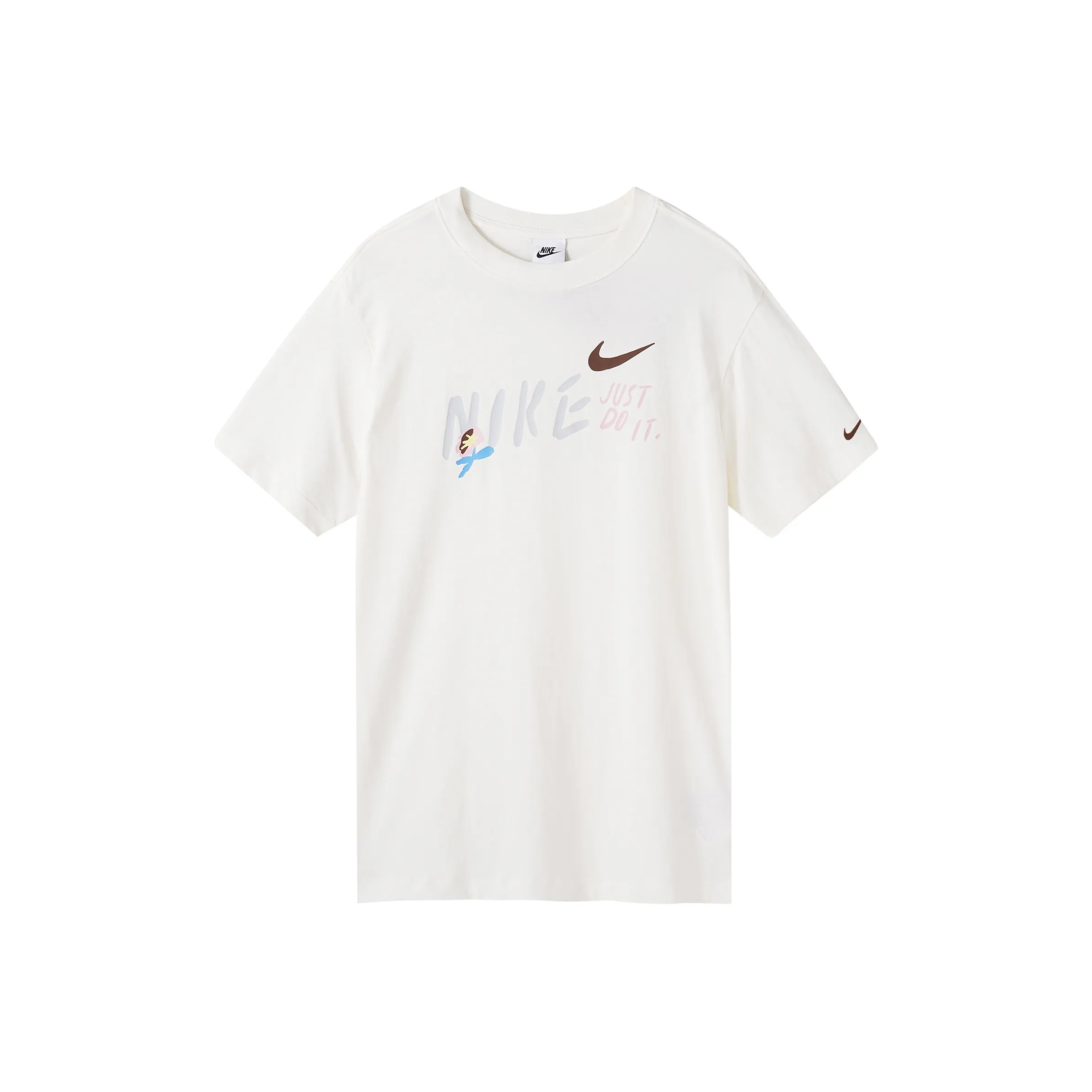 Nike Sportswear Drop Shoulder Sleeve T Shirt Women's Sail White