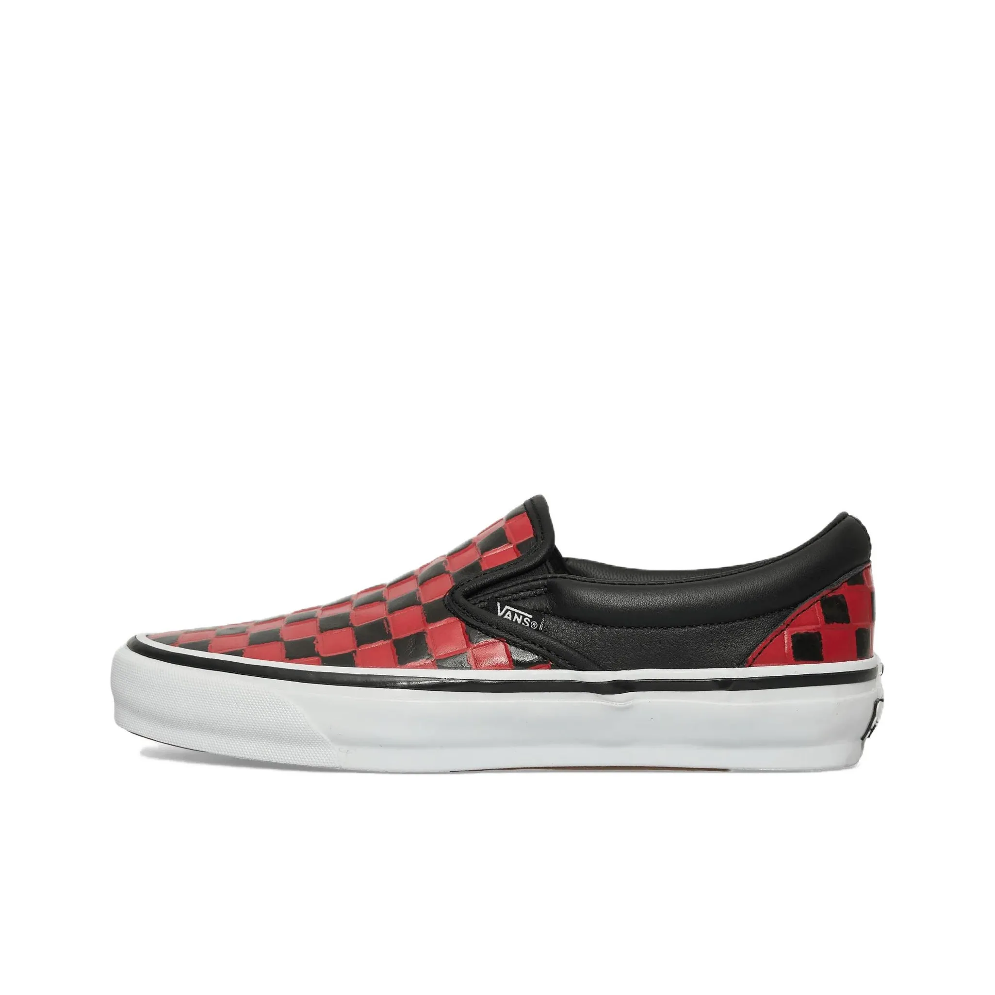 Vans CLASSIC Slip-On Low Top Скейтборд Кроссовки Унисекс Красный Черный