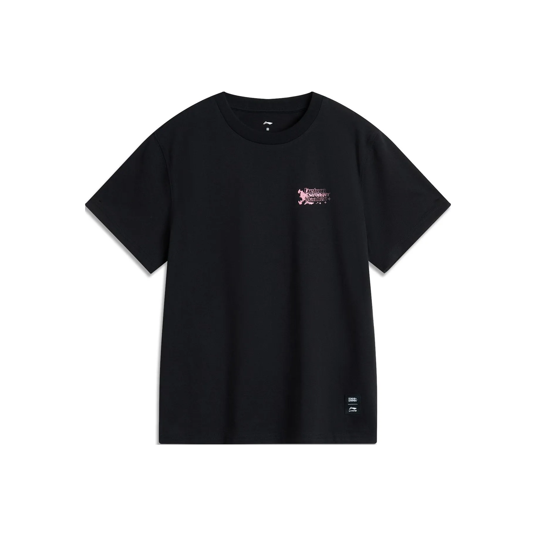 Подкладка x LEAGUE OF LEGENDS Регулярная футболка Женская Черная