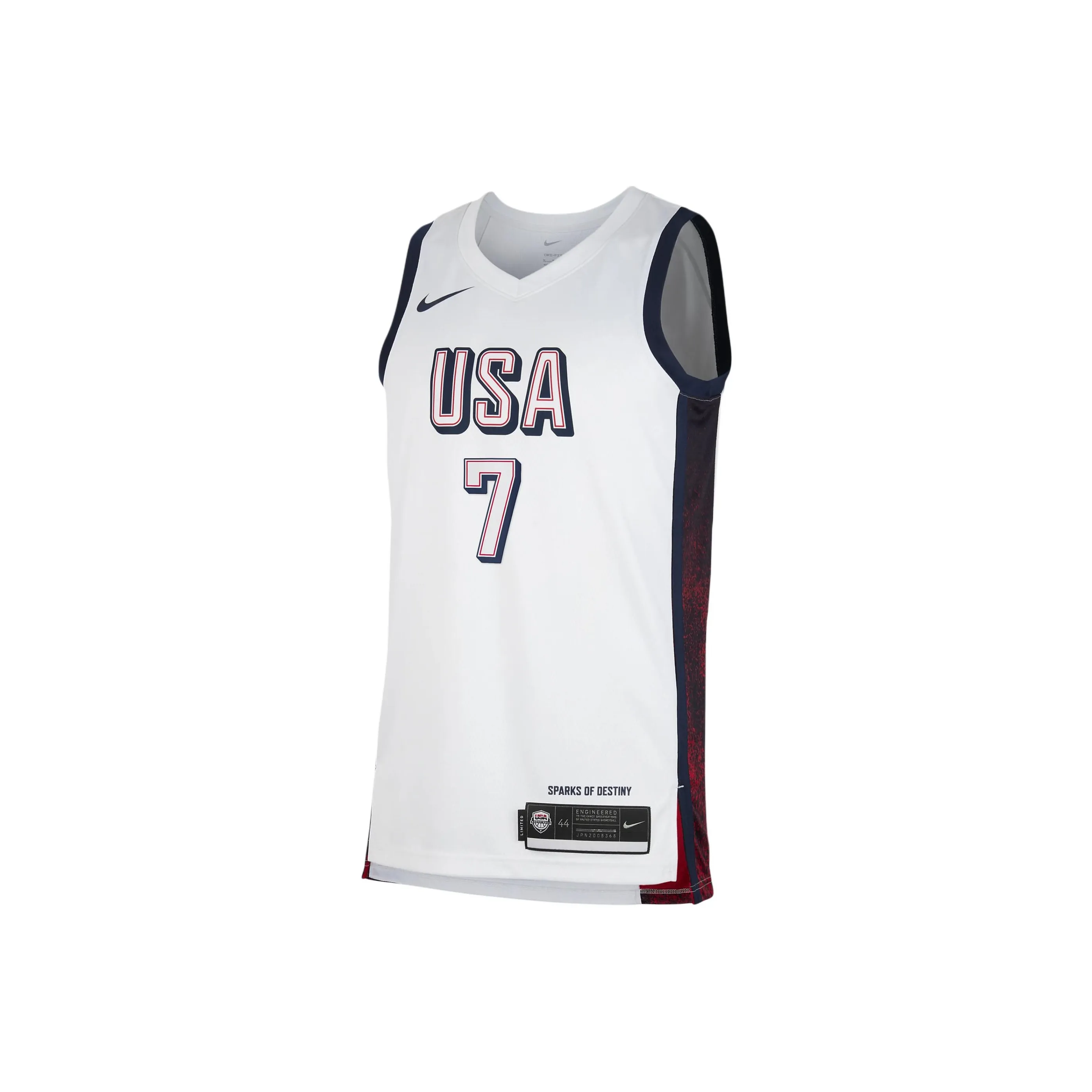 Nike USA Basketball Olympic Team Series SS24 Dri FIT Basketball Jerseys Men's White