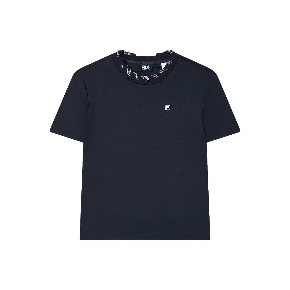 FILA SS24 Set in Sleeve Casual T Shirts Women's Dark Blue