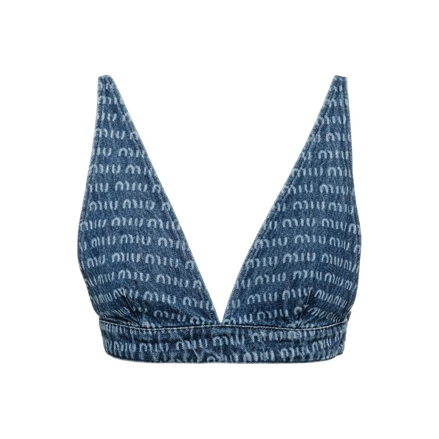 MIU MIU SS22 Топ на бретелях Женский Синий