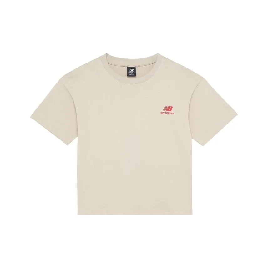 New Balance Set in Sleeve T Shirt Women's Beige