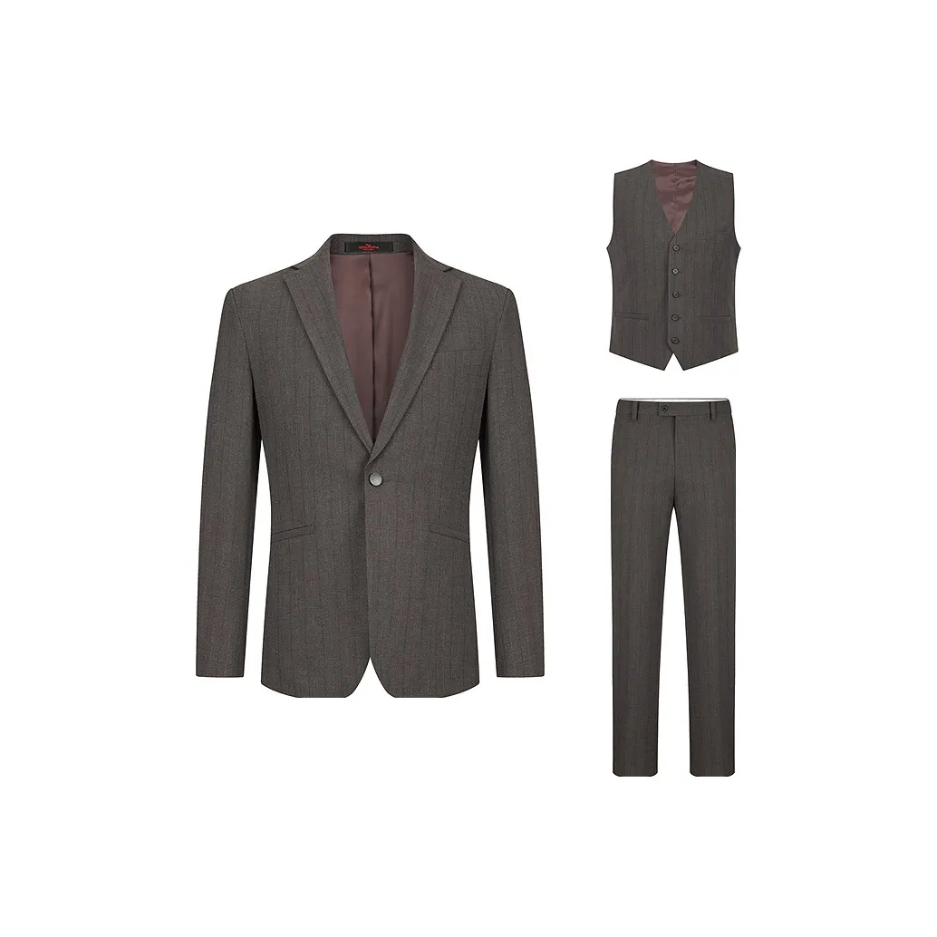 SEVEN Свадьба Groom Трёхкомпонентный Набор Бизнес-Костюм Мужской CAMEL