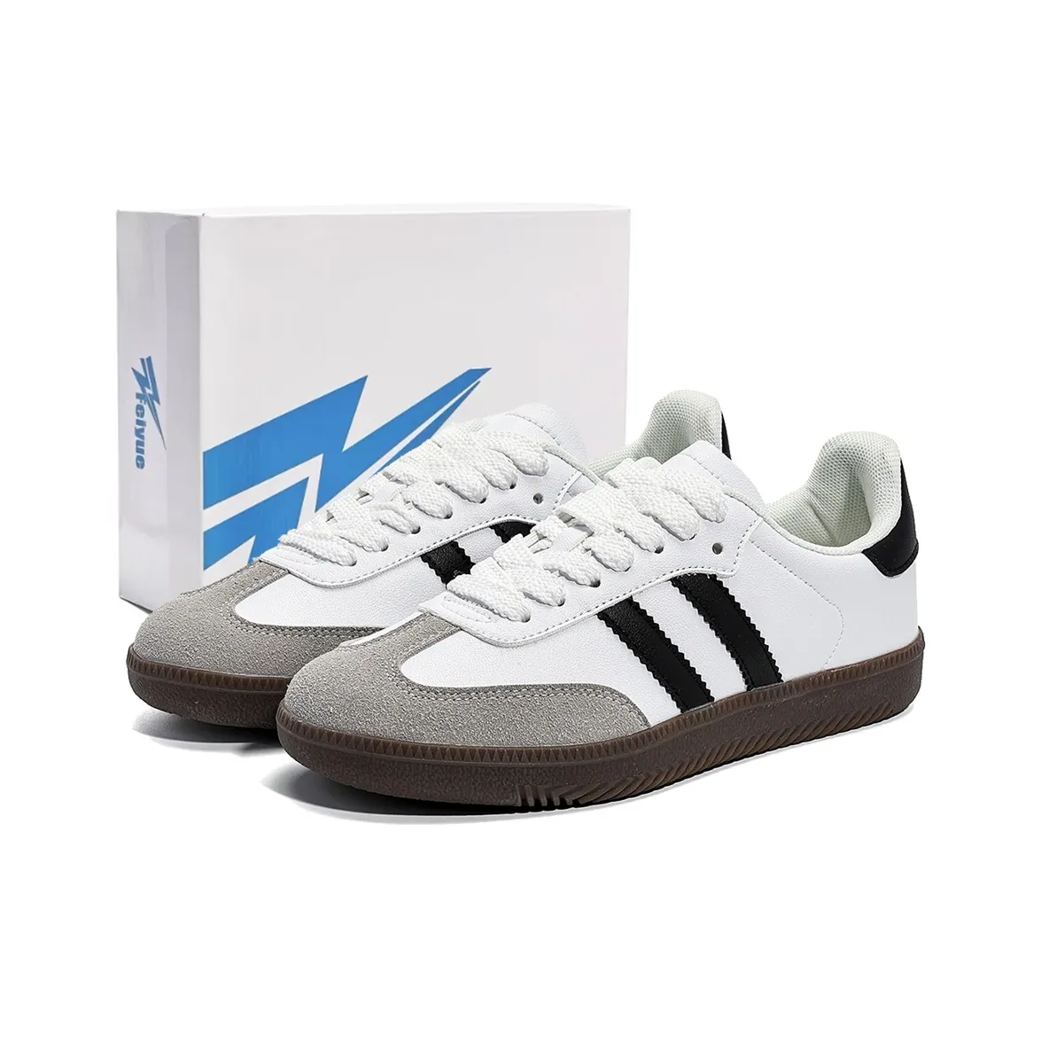 Feiyue Slip Resistant, Waterproof, And Breathable Low Top Skateboard Shoes Unisex Color block Beige