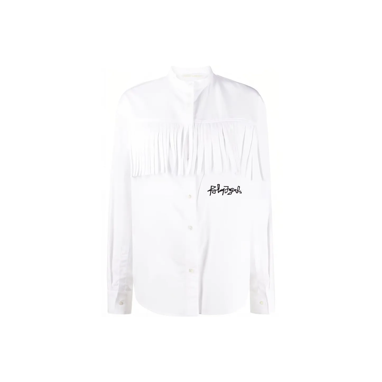 PALM ANGELS Fringe Detailed Shirt