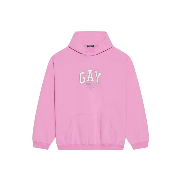 Balenciaga Свитшот Свободный крой Женский Розовый