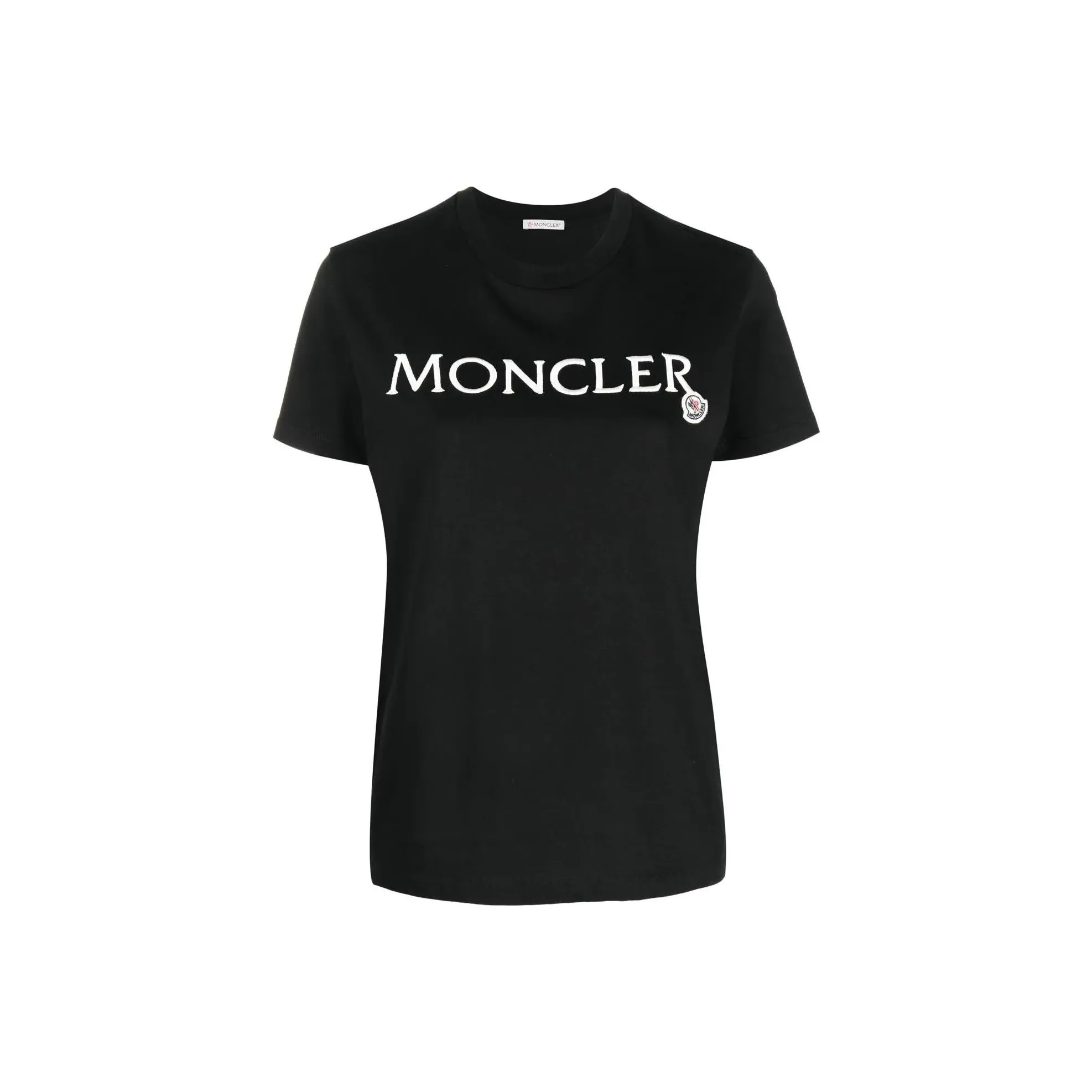 MONCLER SS23 Стандартная Рубашка T Женская Черная