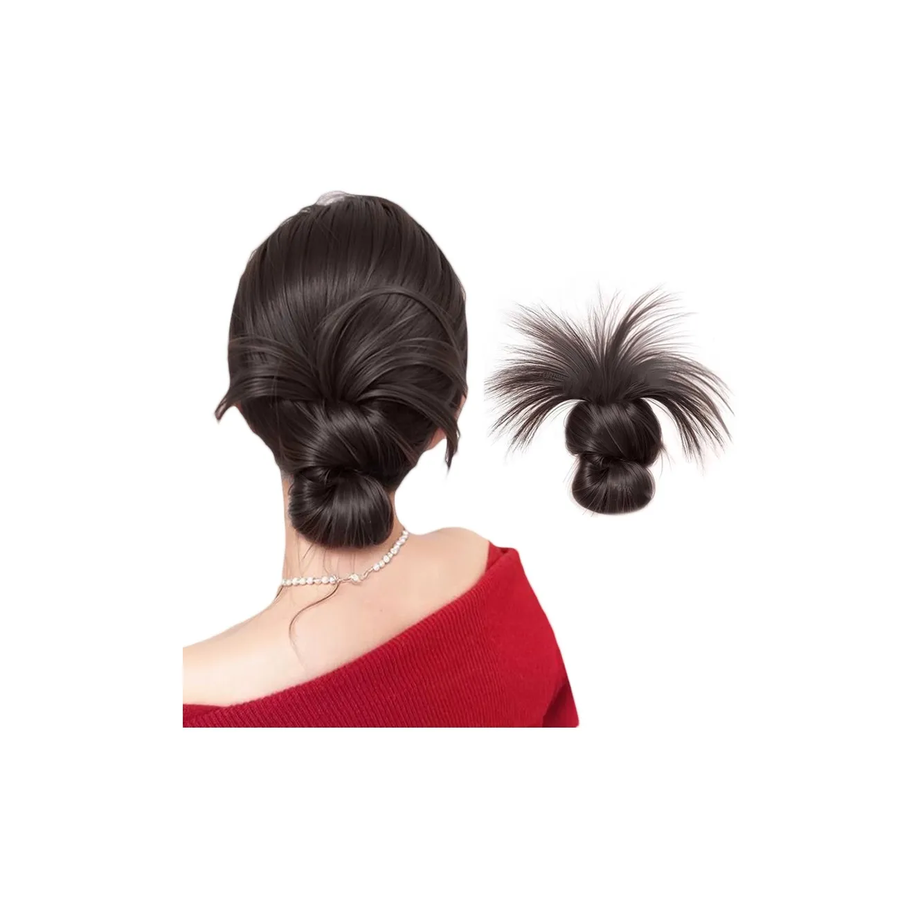 MUNINGFEI Заколка-краб для волос Bun Голова Wig Круг