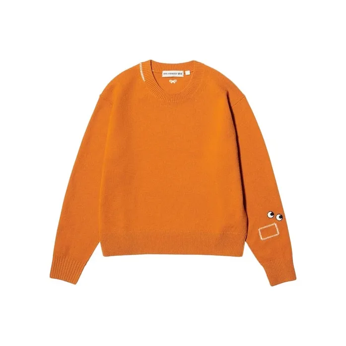 UNIQLO x Anya Hindmarch совместный бренд Свитер Женские Оранжевый